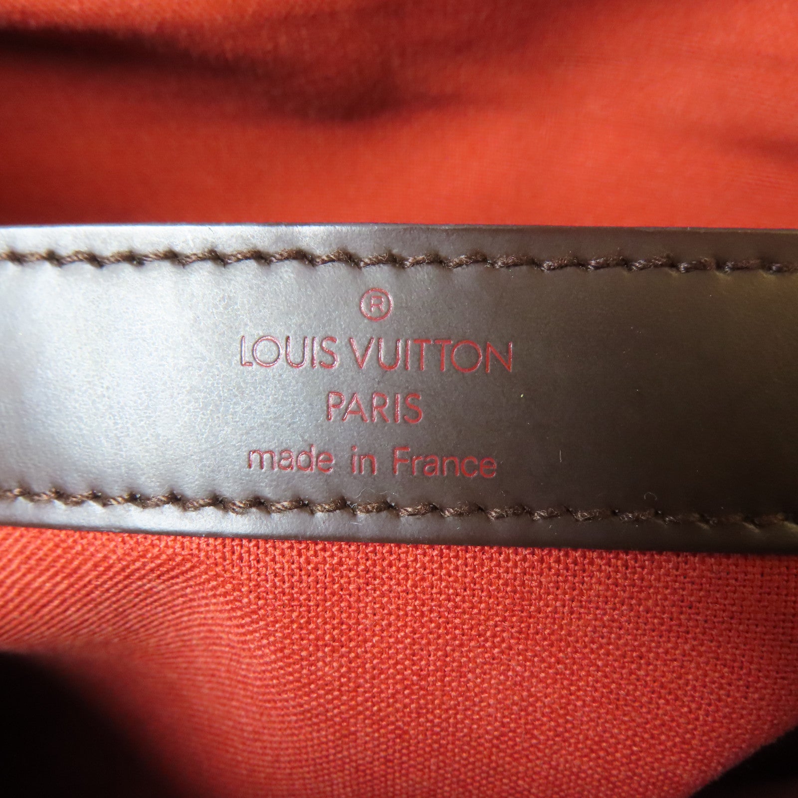 LOUIS VUITTON Damier Ebene Naviglio金扣肩背袋啡色