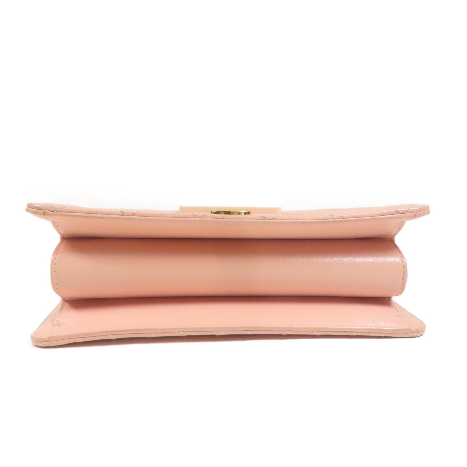 CHANEL CC GHW Chain Shoulder Bag Calfskin Leather Pink