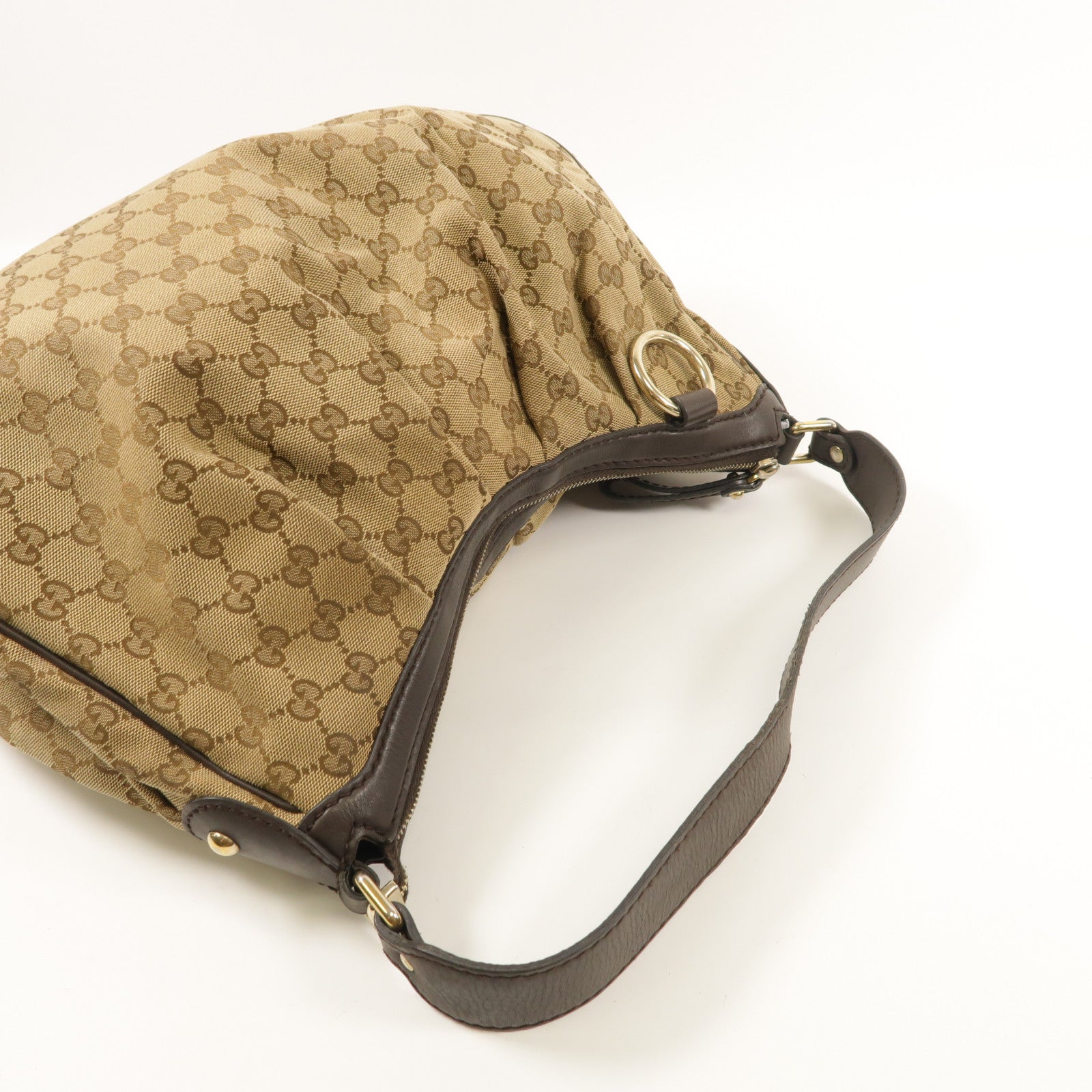GUCCI GG GHW Shoulder Bag 232955 Canvas Brown