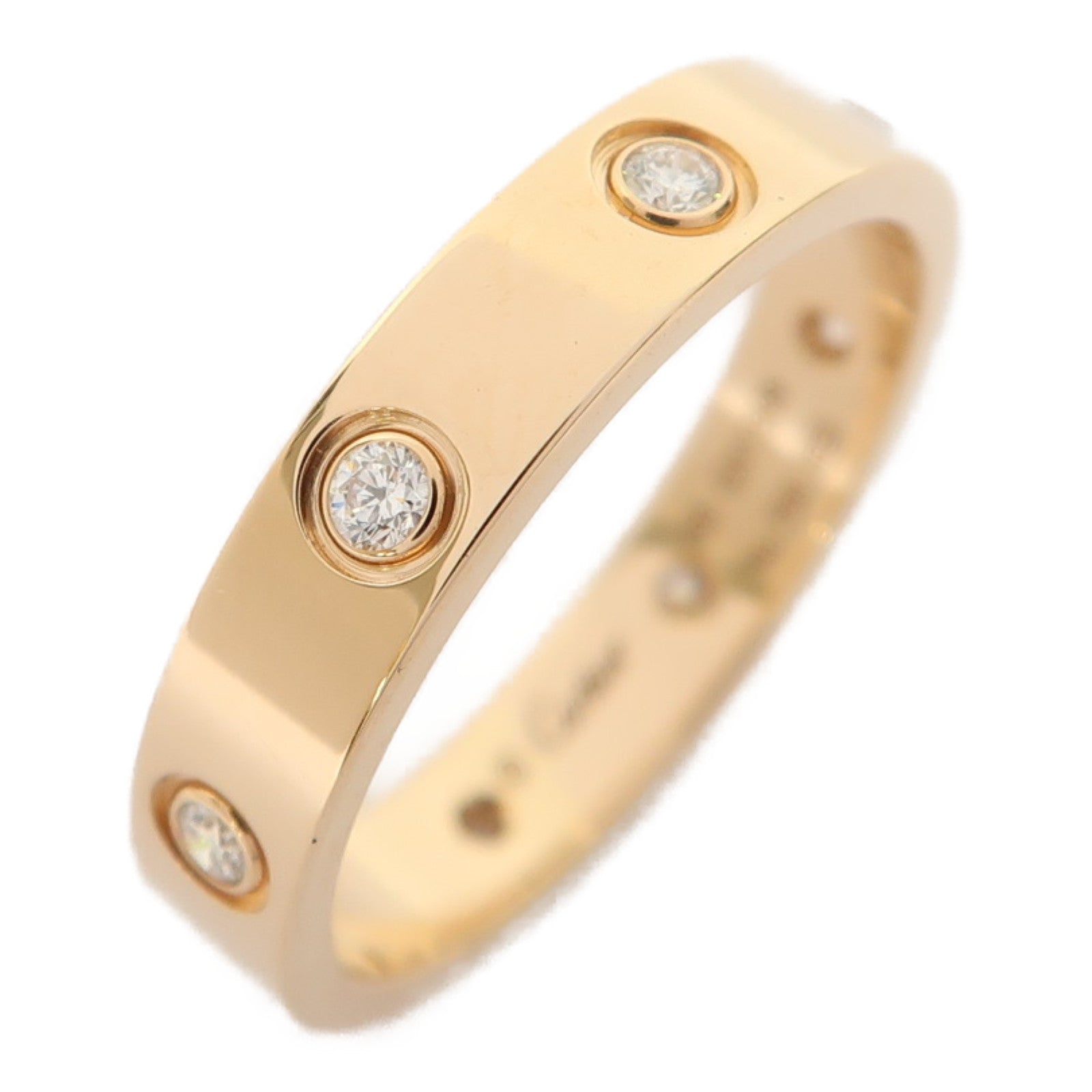 CARTIER 18K玫瑰金Love Ring Mini戒指US#7 #55