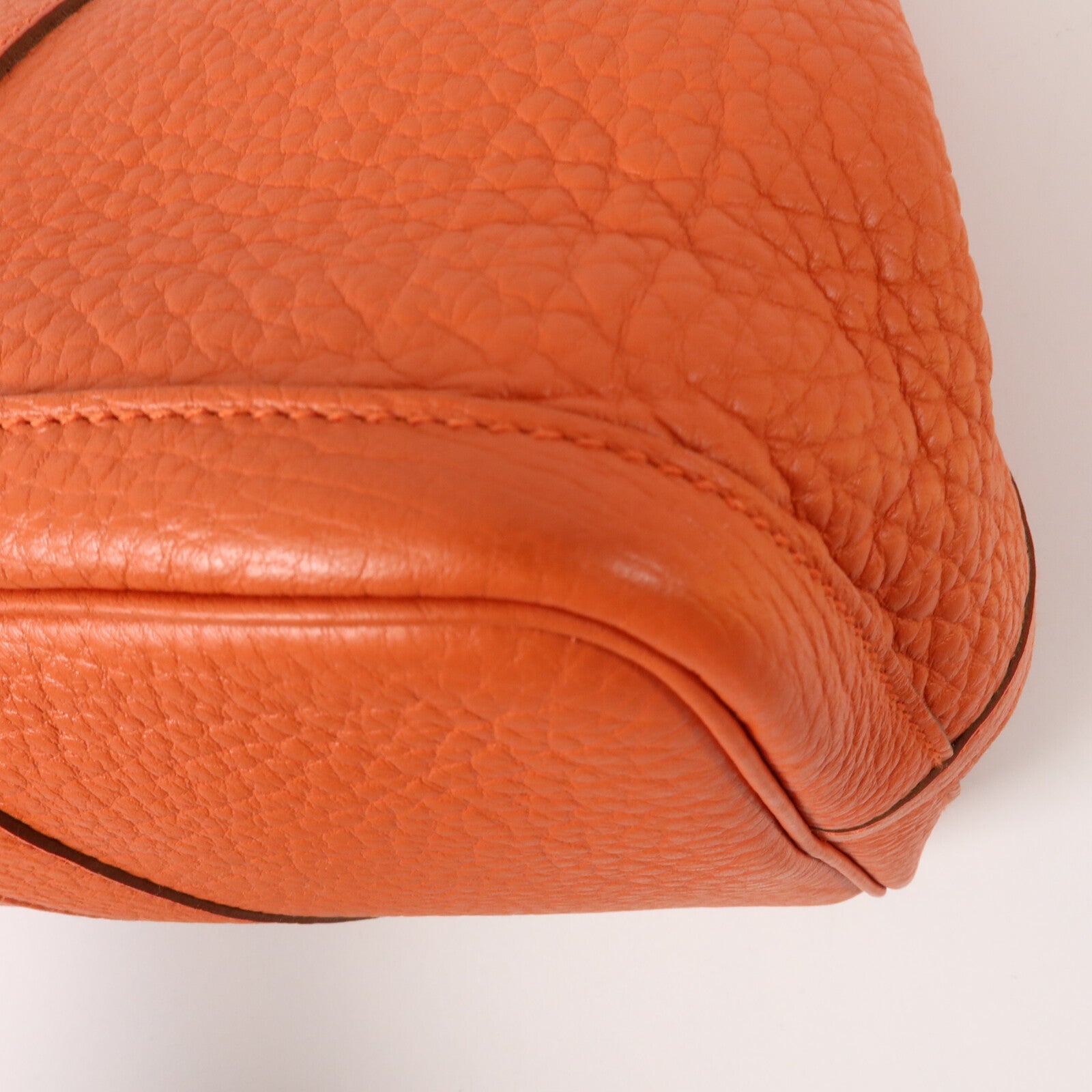 HERMES Negonda皮革Garden Party PM手挽袋Feu Orange