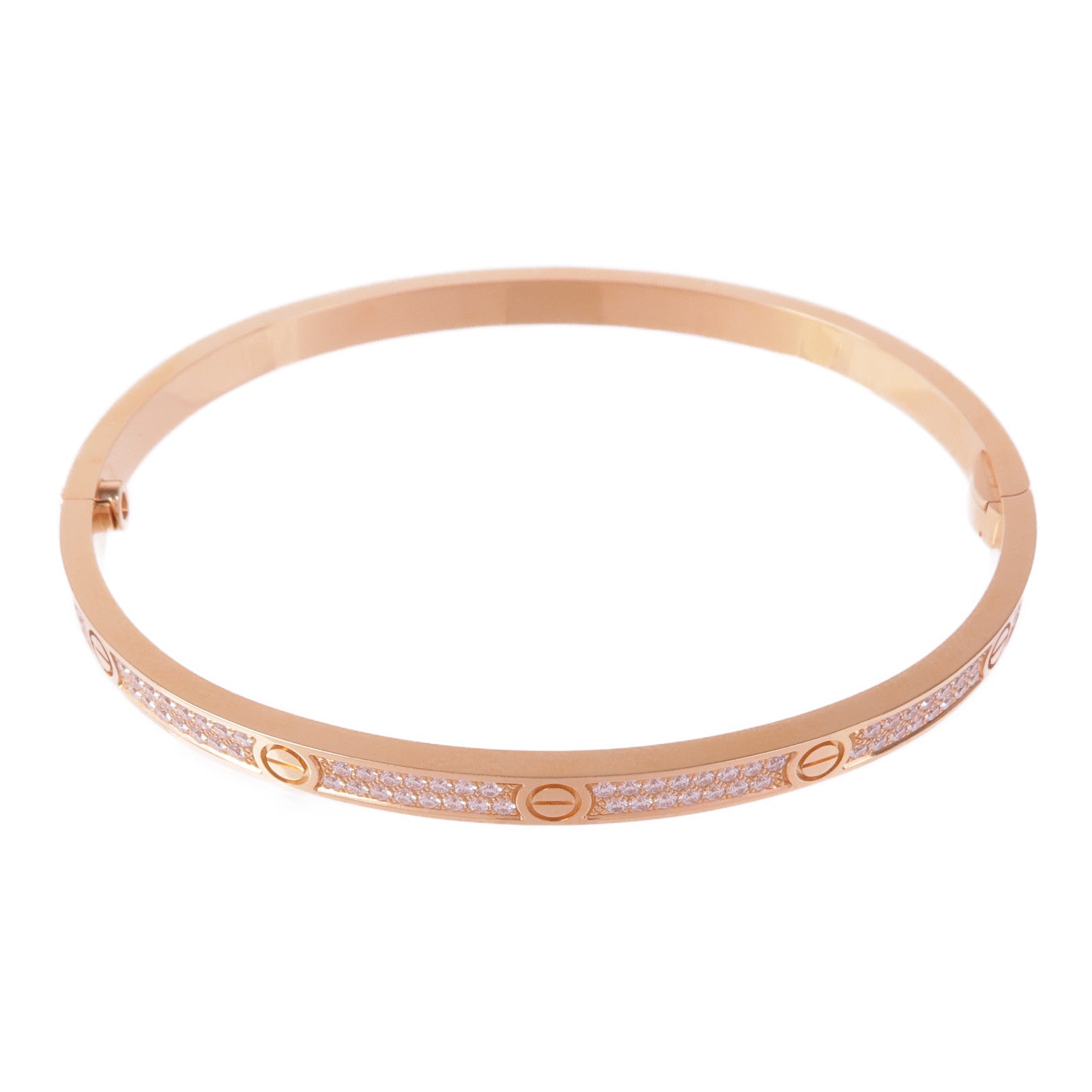 CARTIER 18K玫瑰金Love Bracelet Small Model鑽石手鐲#17