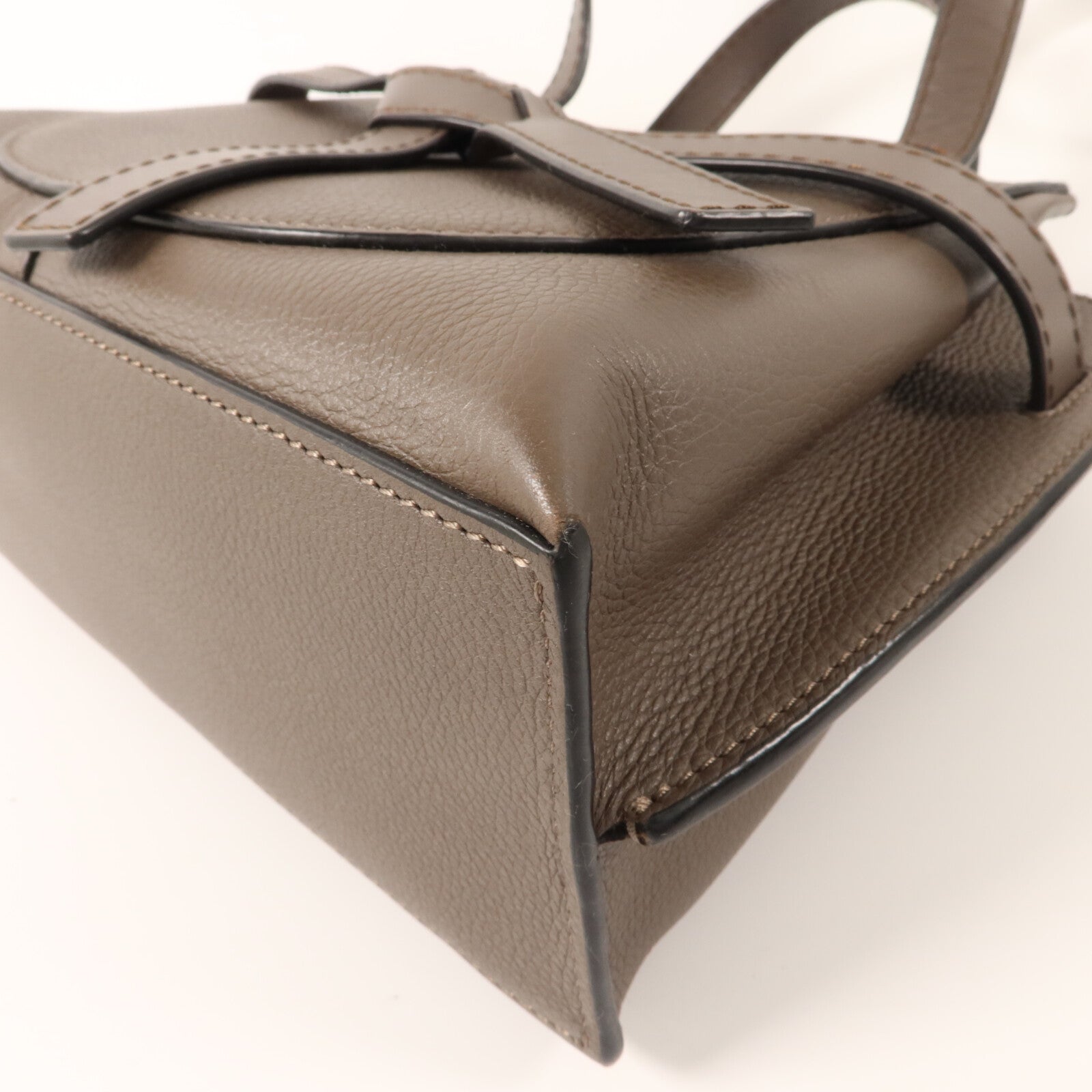 LOEWE 牛皮皮革Gate Top Handle Mini手挽肩背兩用袋