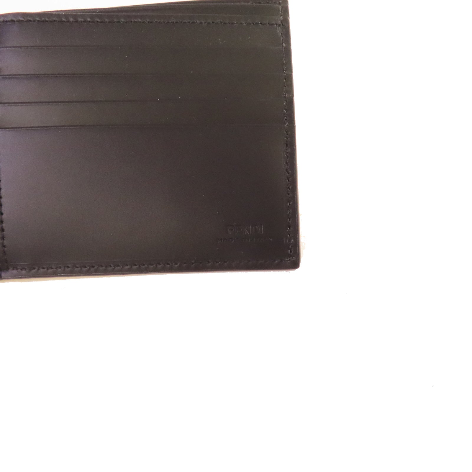 FENDI 【激減優惠】牛皮皮革FF Short Wallet短錢包黃色/黑色