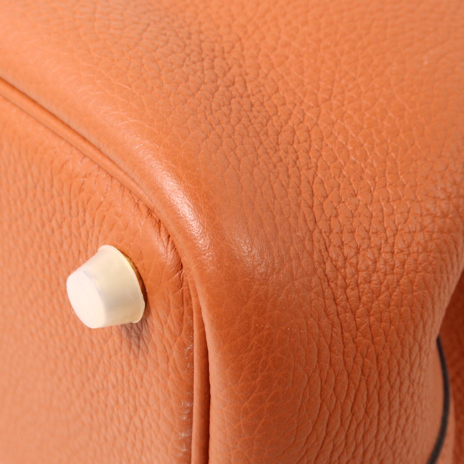 HERMES Clemence皮革Picotin PM手挽袋Cuivre