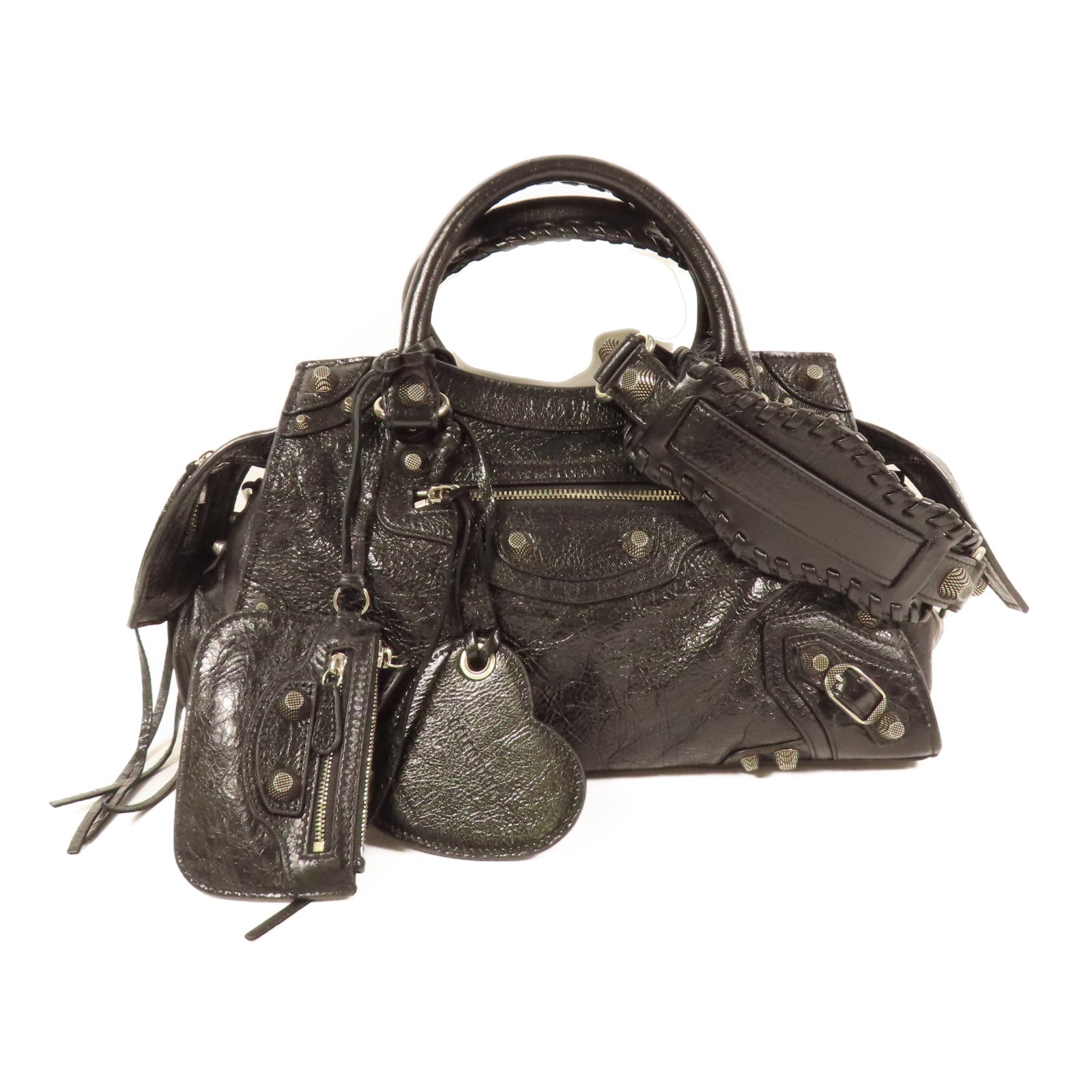 BALENCIAGA 牛皮皮革Neo Cagole銀扣手挽肩背兩用袋
