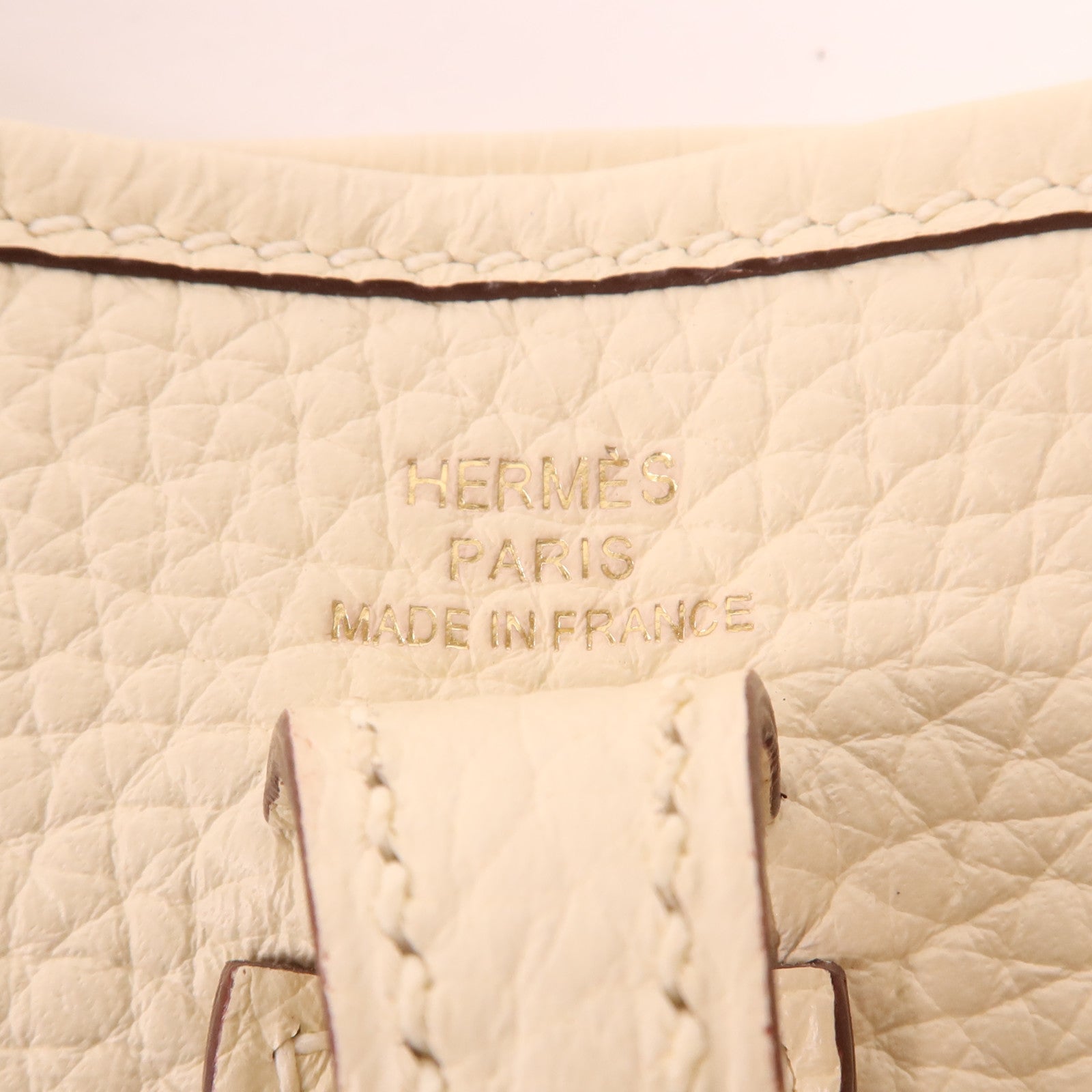 HERMES Clemence皮革Evelyne TPM金扣肩背袋Nata