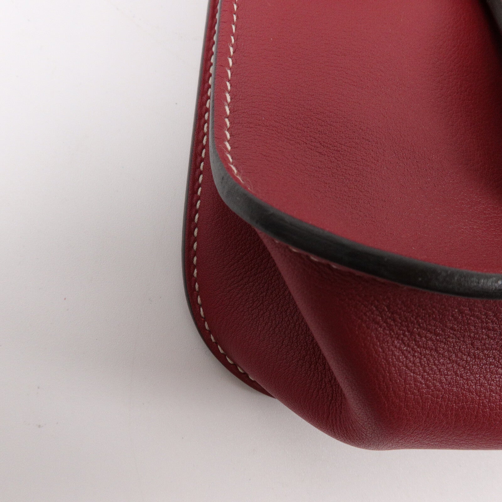HERMES Swift皮革Mini Halzan手挽肩背兩用袋Rouge Grenat