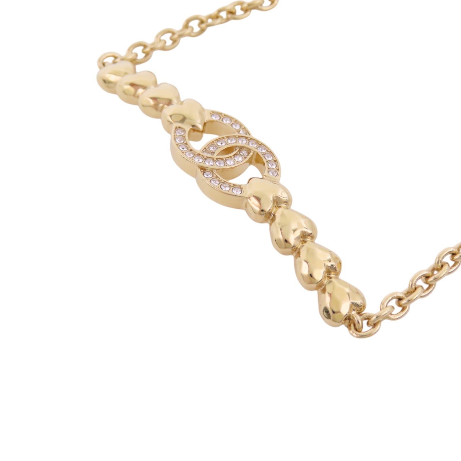 CHANEL CC GHW Necklace B23P Metal Rhinestone