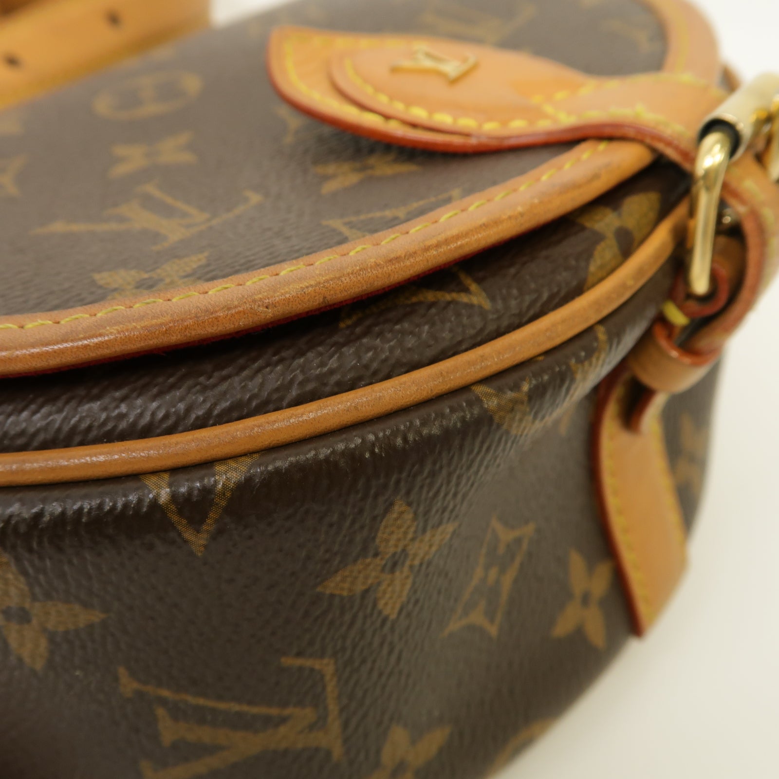 LOUIS VUITTON 【激減優惠】Monogram Tambourine金扣肩背袋棕色