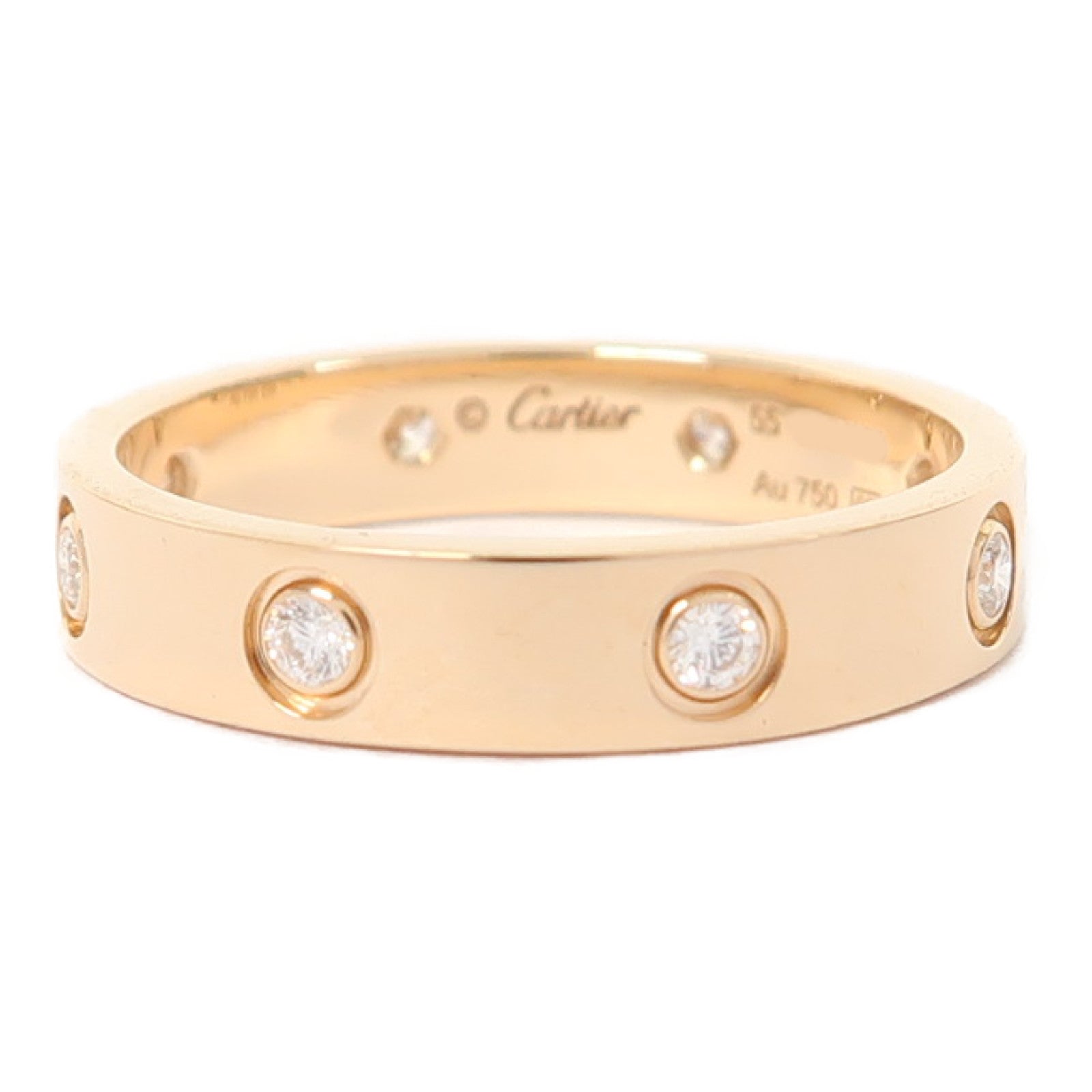 CARTIER 18K玫瑰金Love Ring Mini戒指US#7 #55