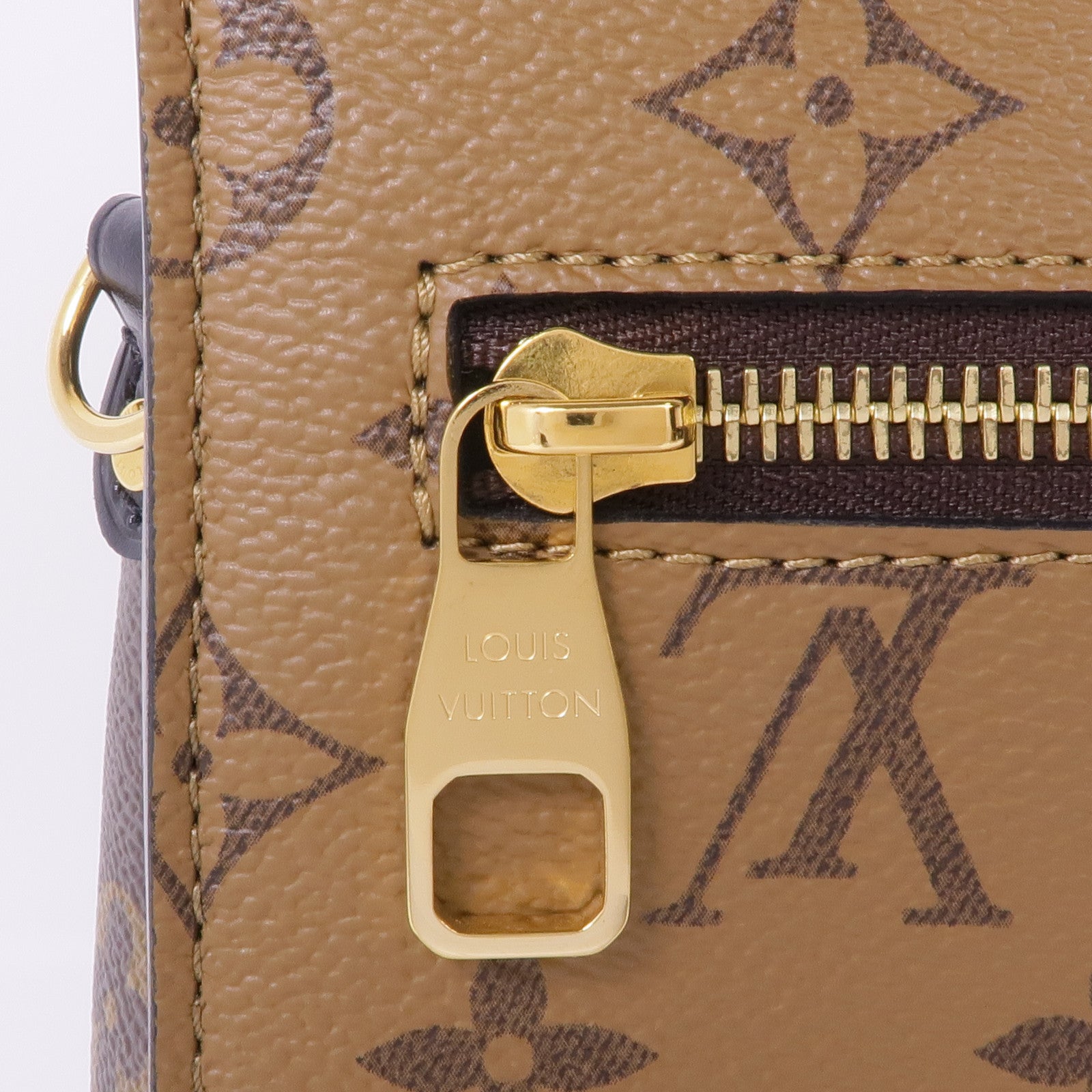 LOUIS VUITTON Monogram Reverse Pochette Metis金扣手挽肩背兩用袋