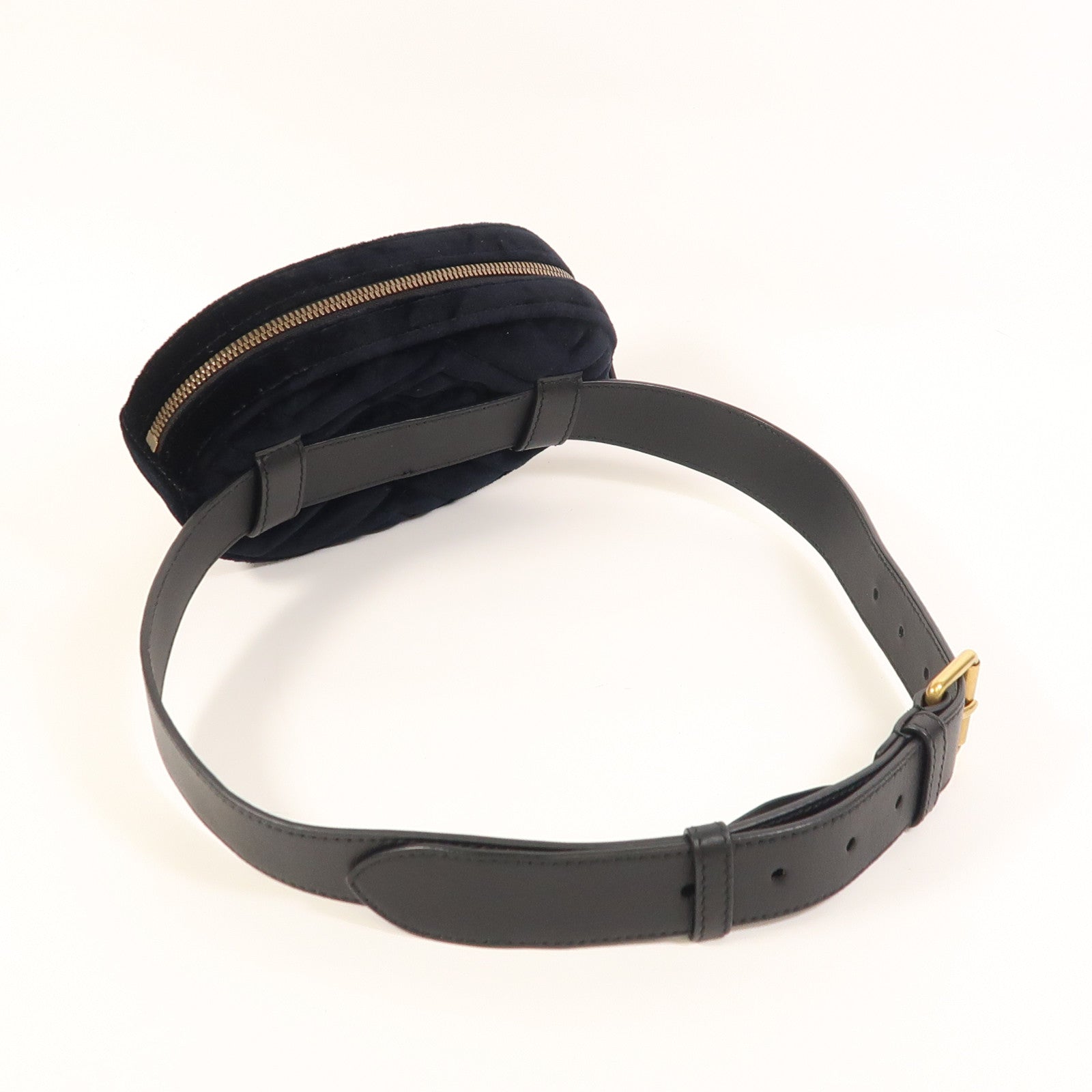 GUCCI 絨布GG Marmont Balt Bag金扣腰包