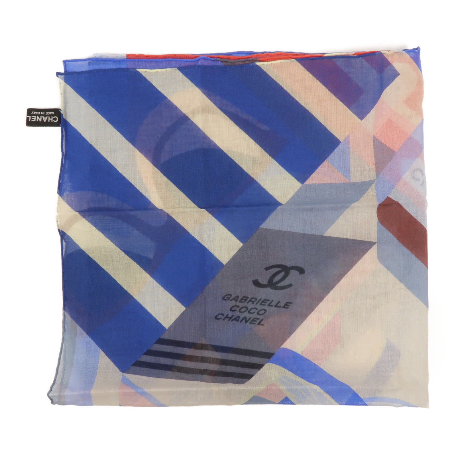 CHANEL 棉質Gabrielle Coco Scarf圍巾