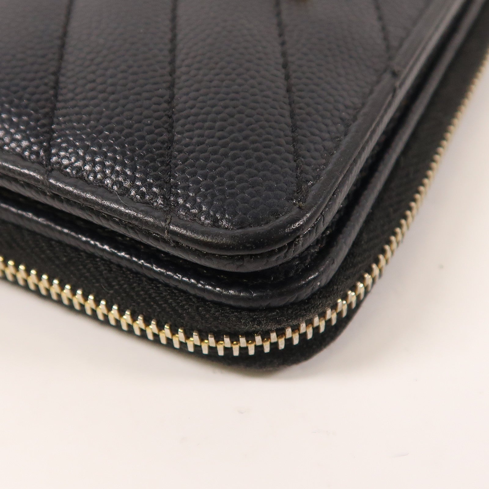 YVES SAINT LAURENT 牛皮皮革Wallet金扣錢包