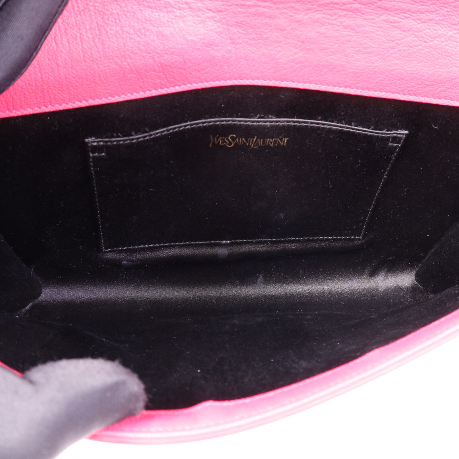 YVES SAINT LAURENT 牛皮皮革Belle De Jour Clutch金扣手拿包