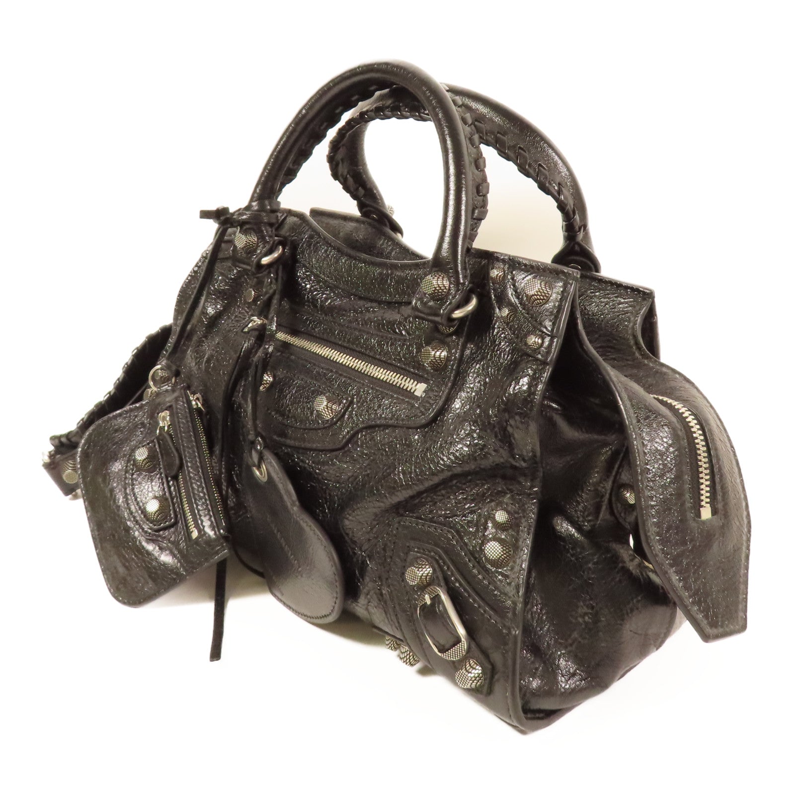 BALENCIAGA 牛皮皮革Neo Cagole銀扣手挽肩背兩用袋
