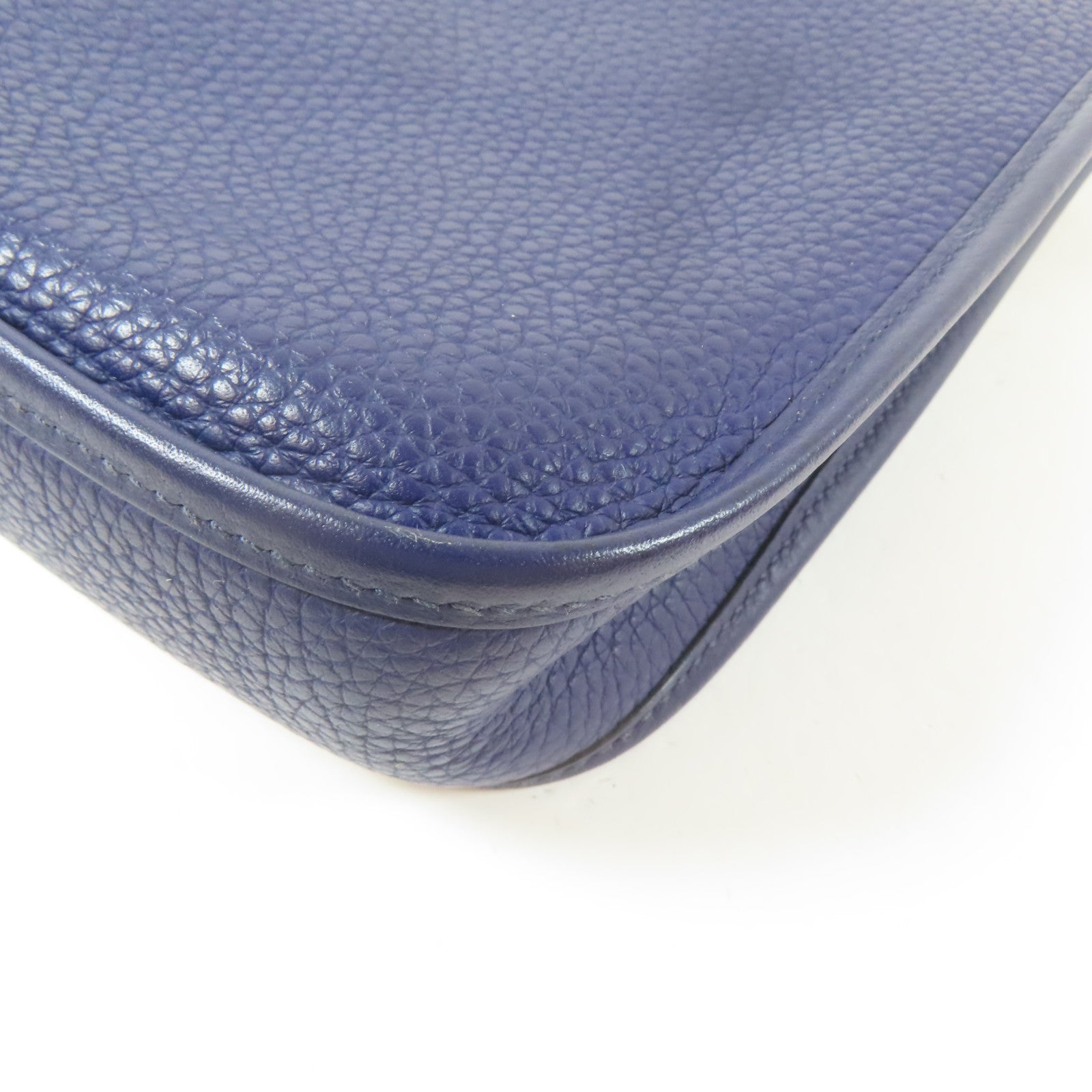 HERMES Clemence皮革Evelyne TPM金扣肩背袋藍色