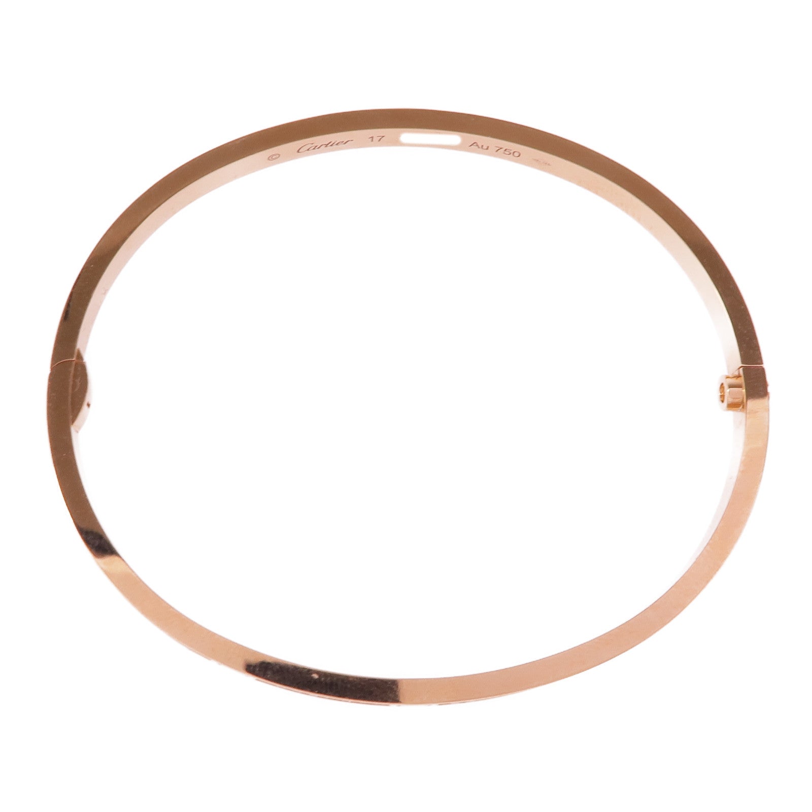 CARTIER 18K玫瑰金Love Bracelet Small Model鑽石手鐲#17