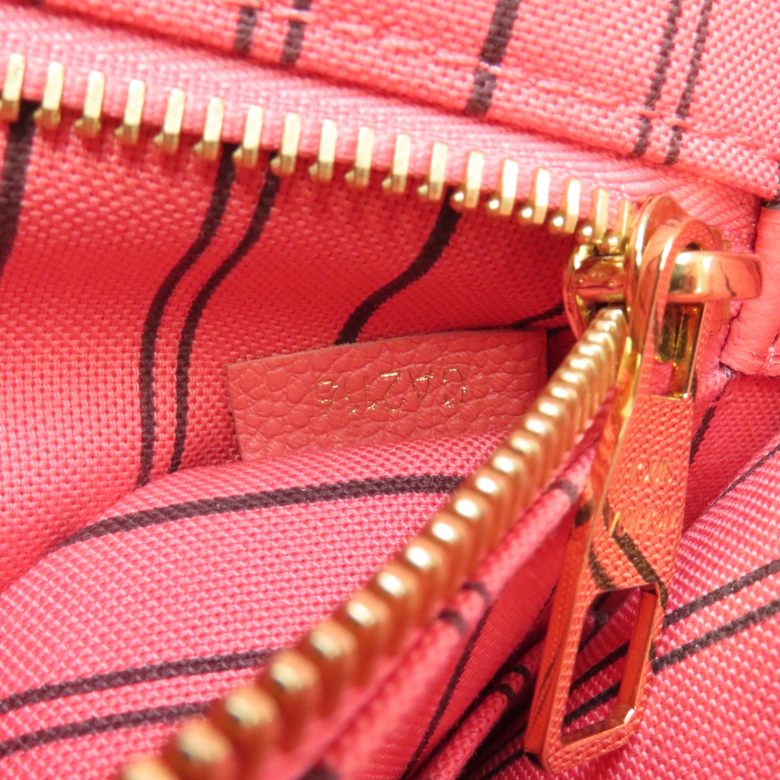 LOUIS VUITTON 【激減優惠】Monogram Empreinte Neuf MM金扣手挽肩背兩用袋粉紅色