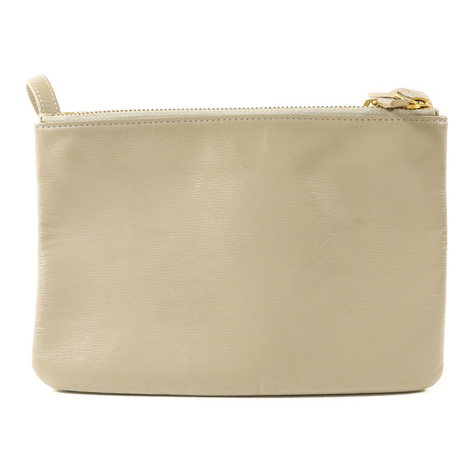 CELINE 牛皮皮革Trio Bag金扣肩背袋