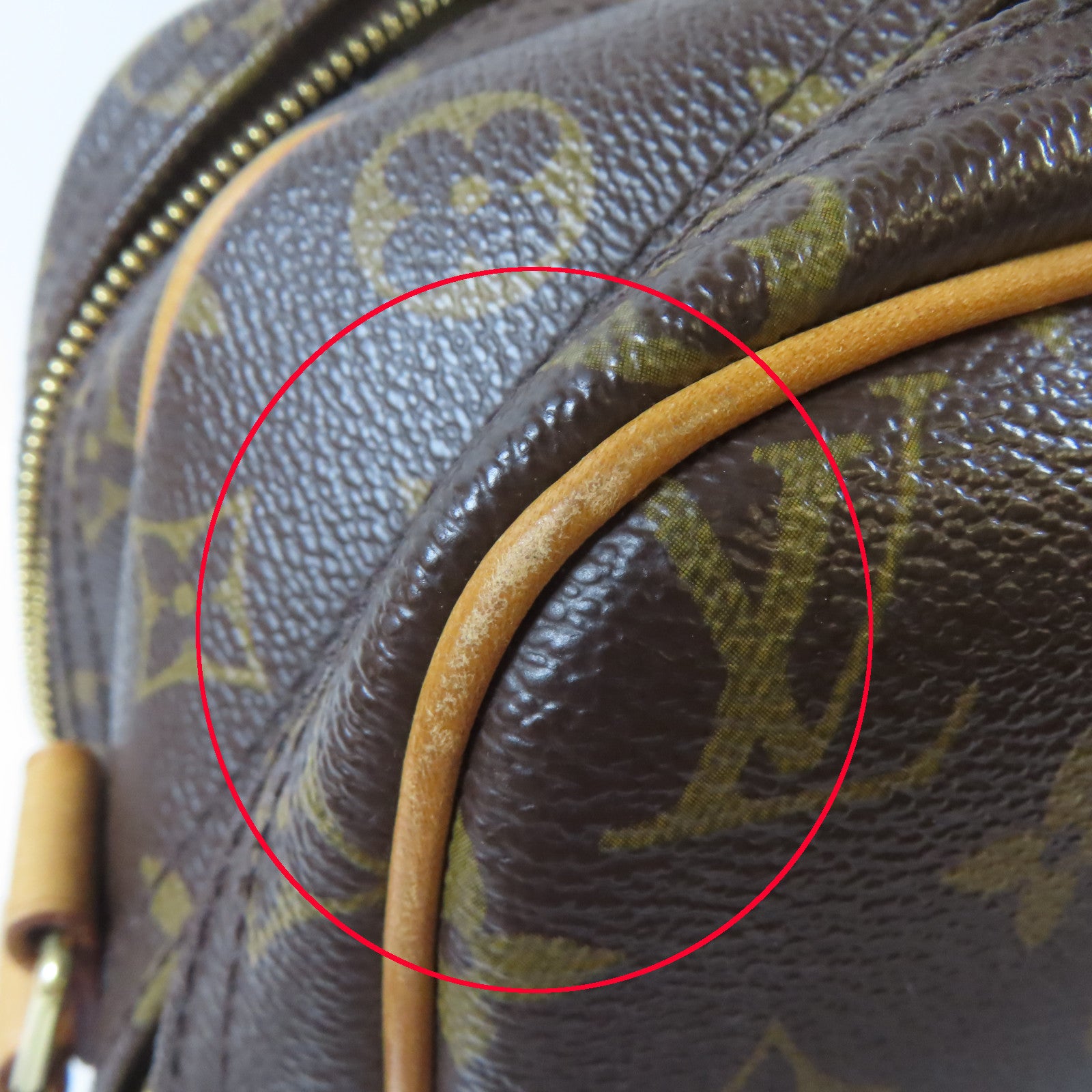 LOUIS VUITTON Monogram Reporter金扣肩背袋啡色