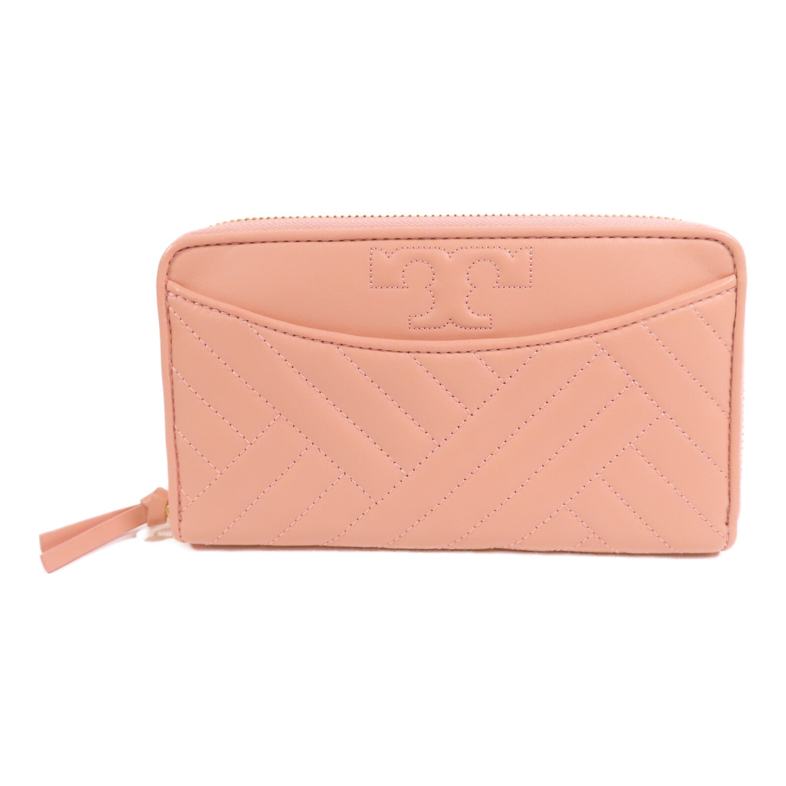 Tory Burch 牛皮皮革Round Long Wallet金扣長錢包