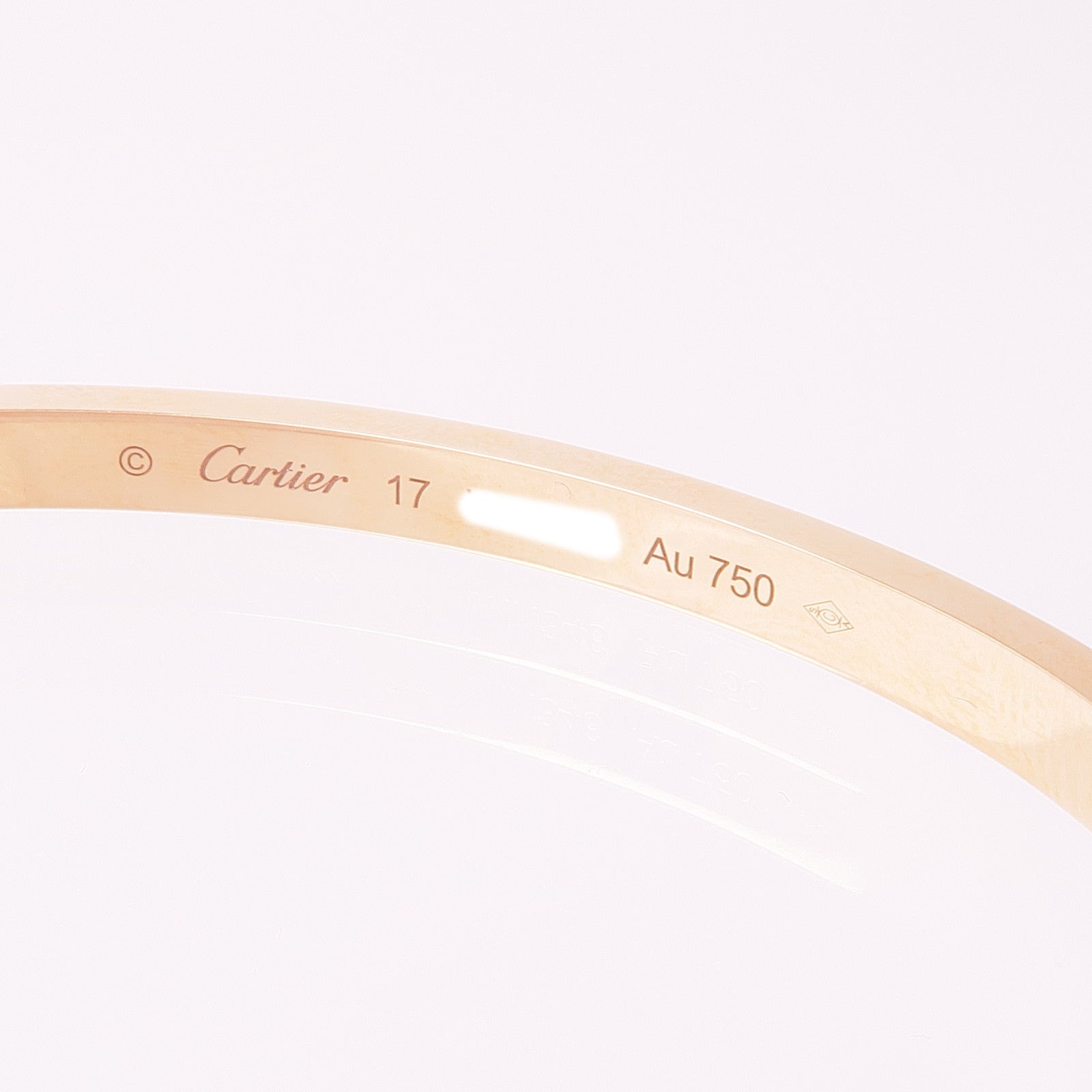 CARTIER 18K玫瑰金Love Bracelet Small Model鑽石手鐲#17