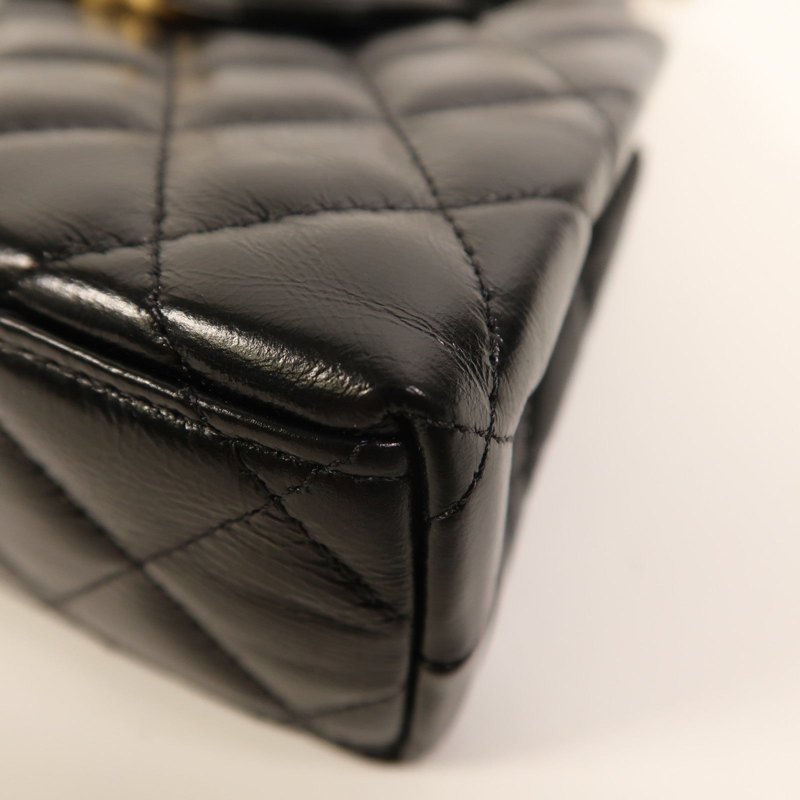 CHANEL 牛皮皮革Mini Kelly金扣手挽肩背兩用袋