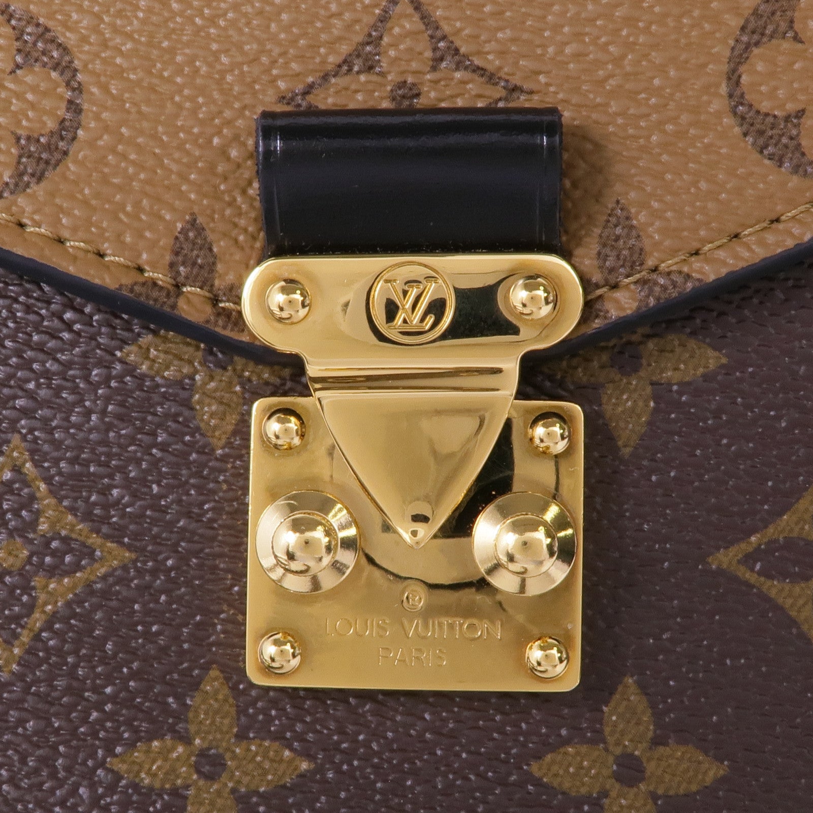LOUIS VUITTON Monogram Reverse Pochette Metis金扣手挽肩背兩用袋