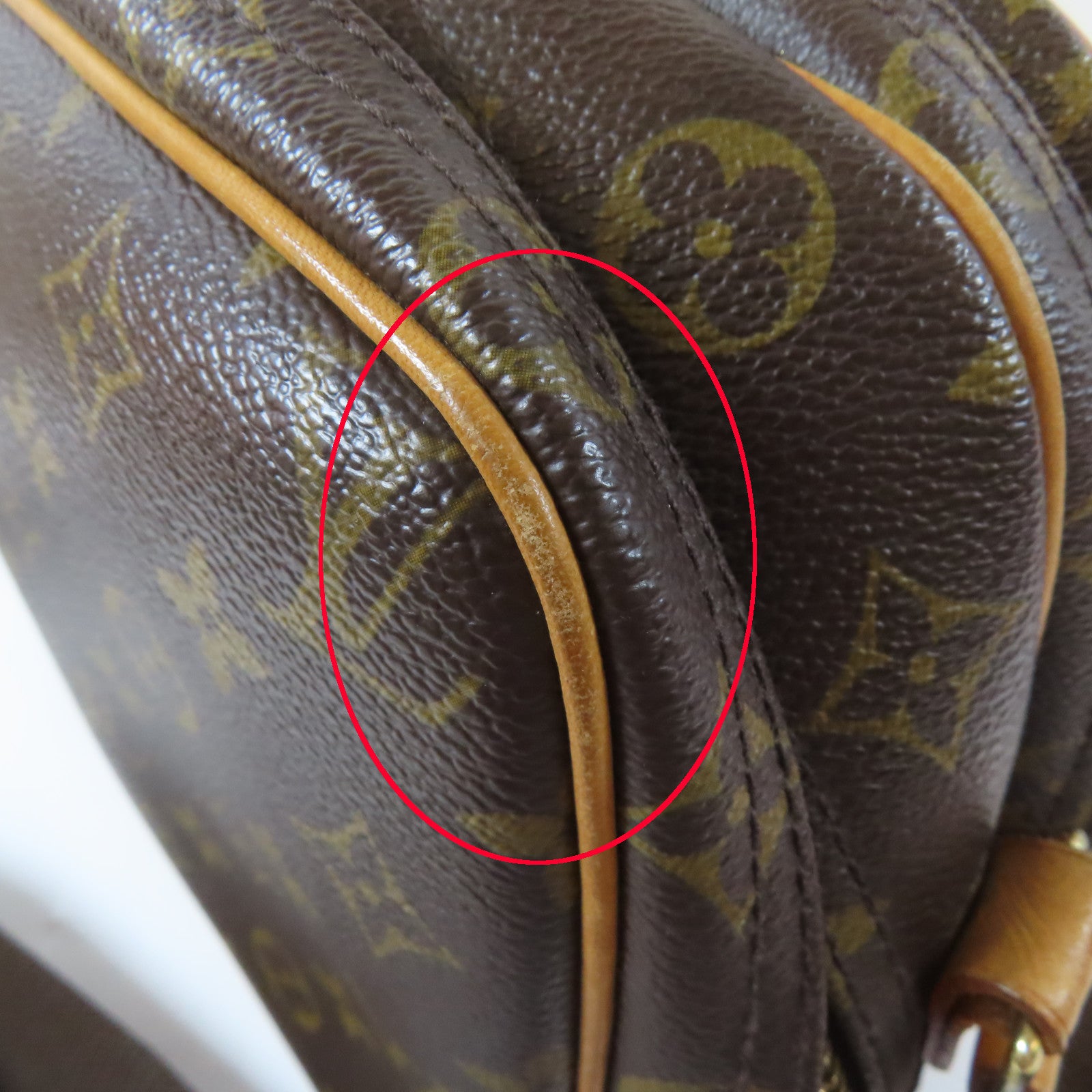 LOUIS VUITTON Monogram Reporter金扣肩背袋啡色