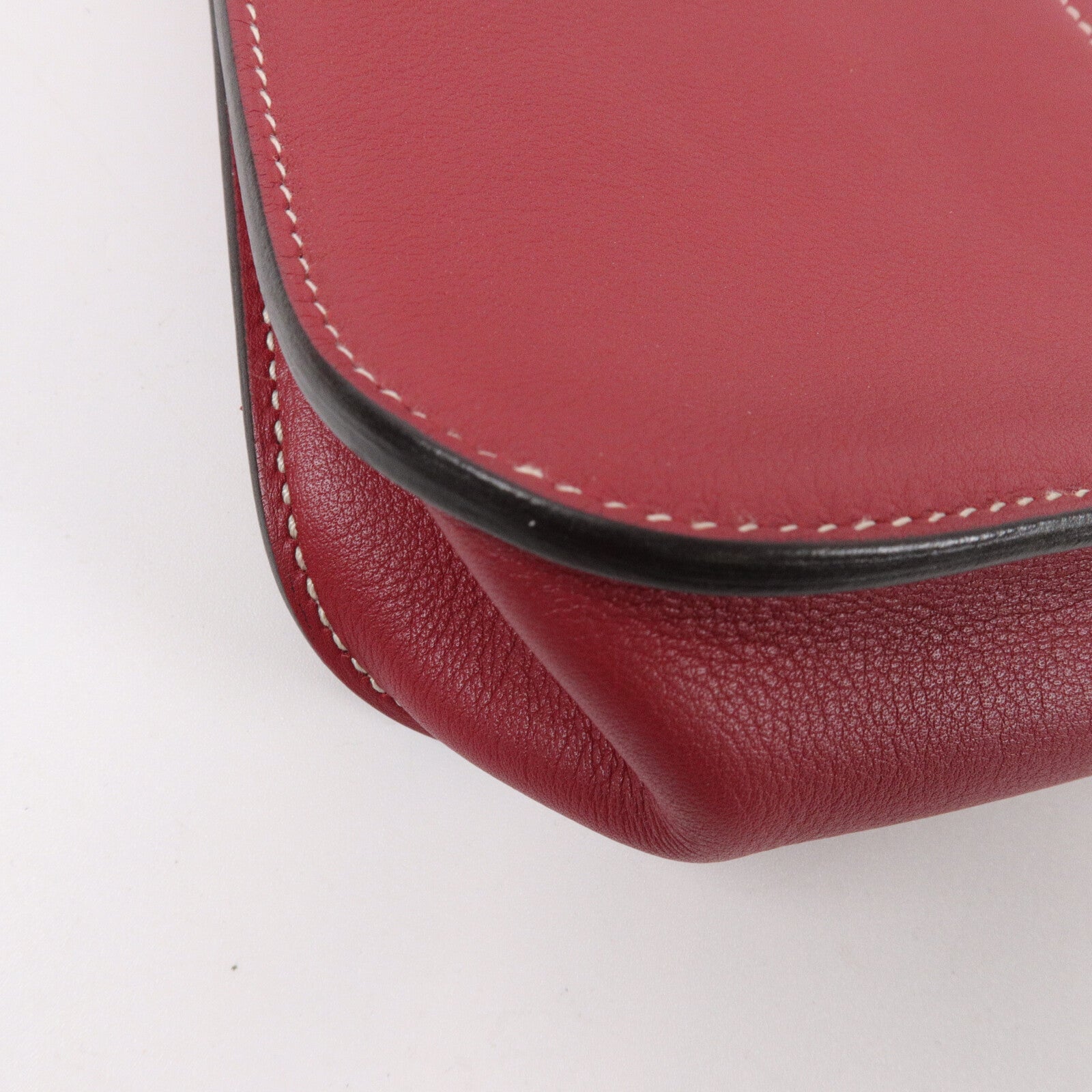 HERMES Swift皮革Mini Halzan手挽肩背兩用袋Rouge Grenat