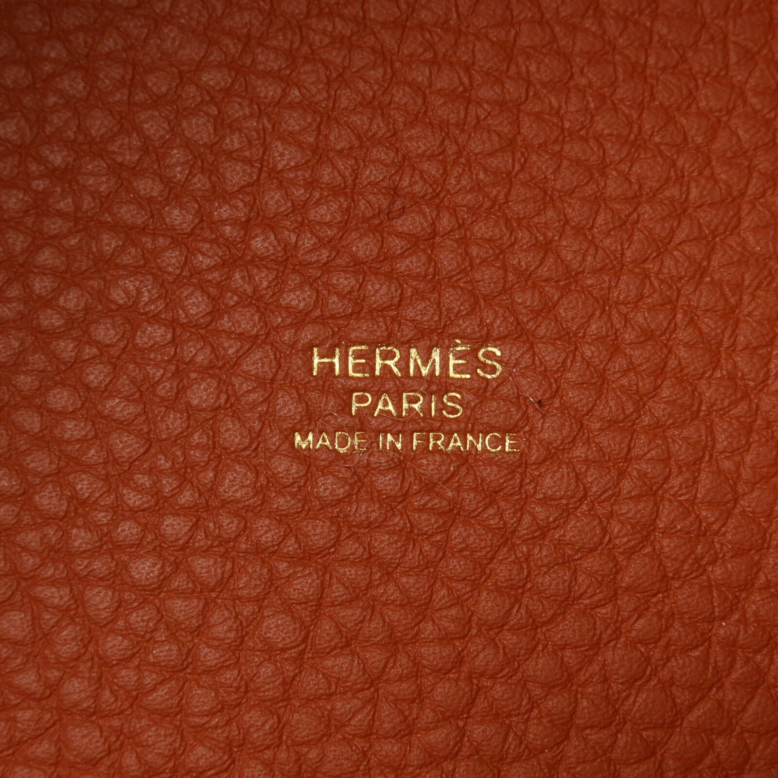 HERMES Clemence皮革Picotin PM手挽袋Cuivre