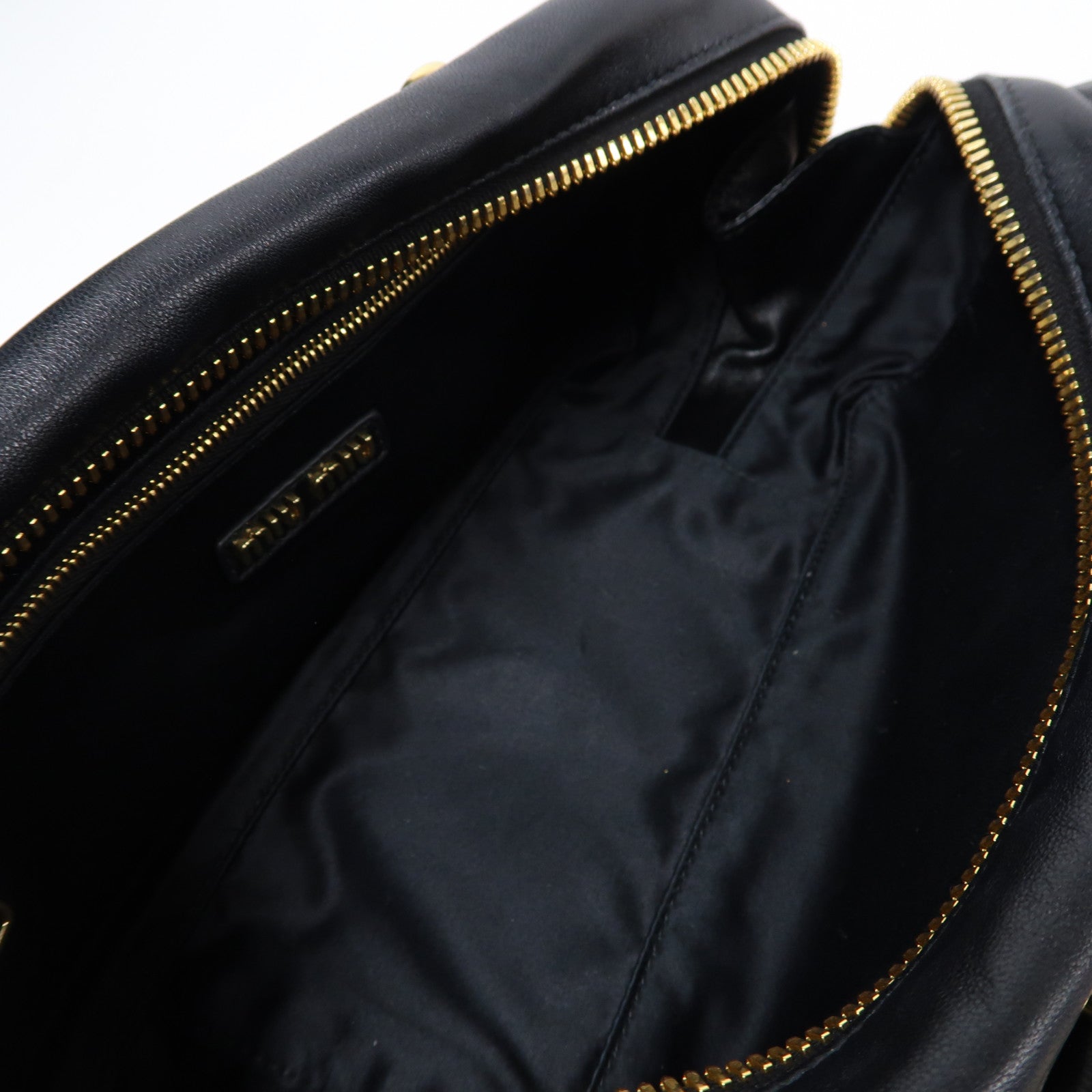 Miu Miu 羊皮皮革2 Way Shoulder Bag金扣手挽肩背兩用袋黑色