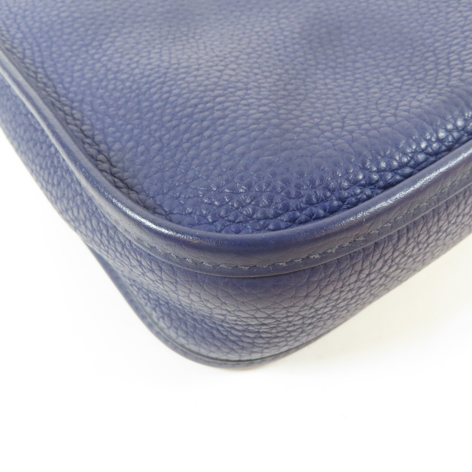 HERMES Clemence皮革Evelyne TPM金扣肩背袋藍色