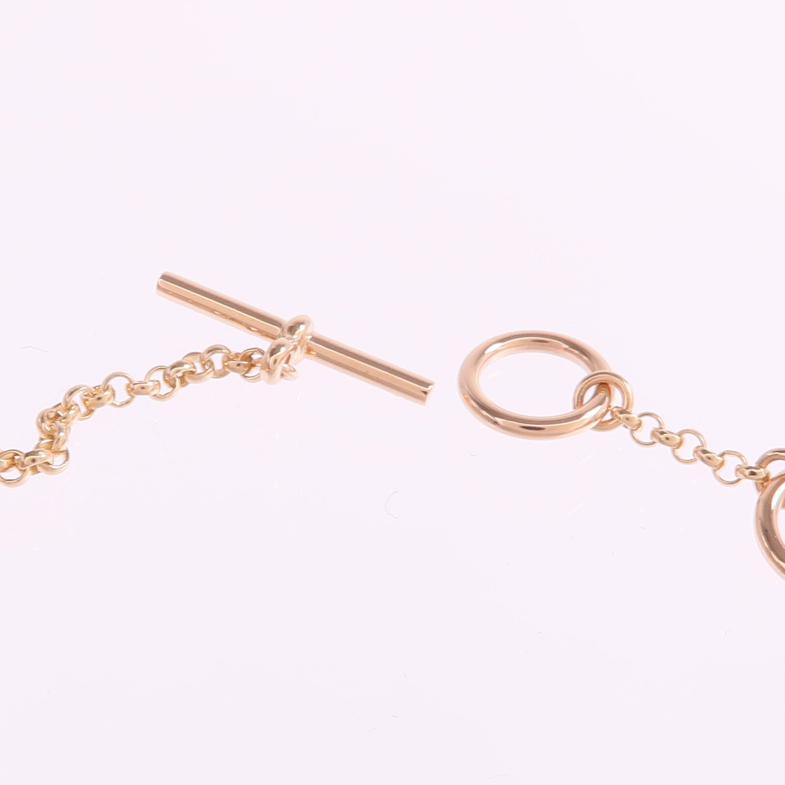 HERMES 18K玫瑰金Ex-Libris Pendant鑽石項鍊