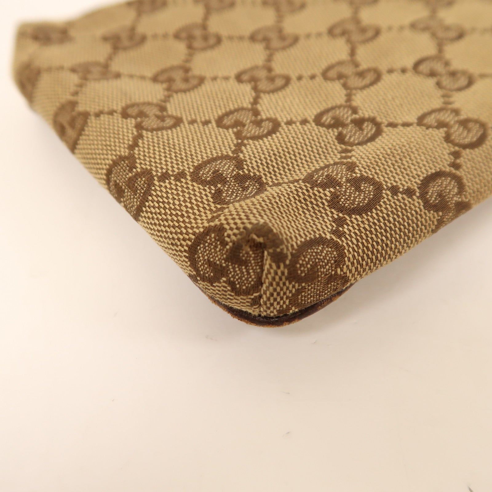 GUCCI 帆布Shoulder Bag銀扣肩背袋啡色