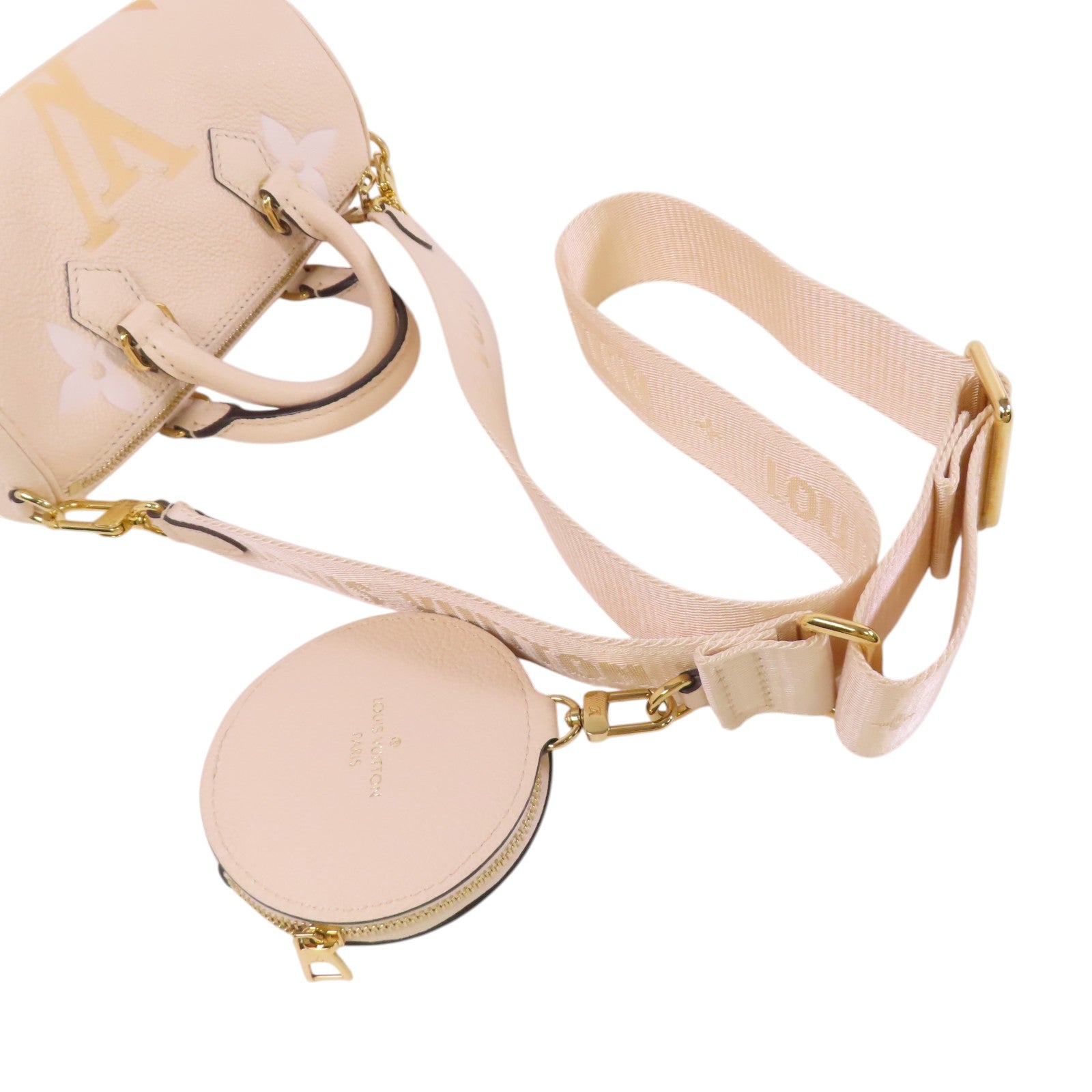 LOUIS VUITTON Monogram Empreinte Papillon BB金金扣手挽肩背兩用袋