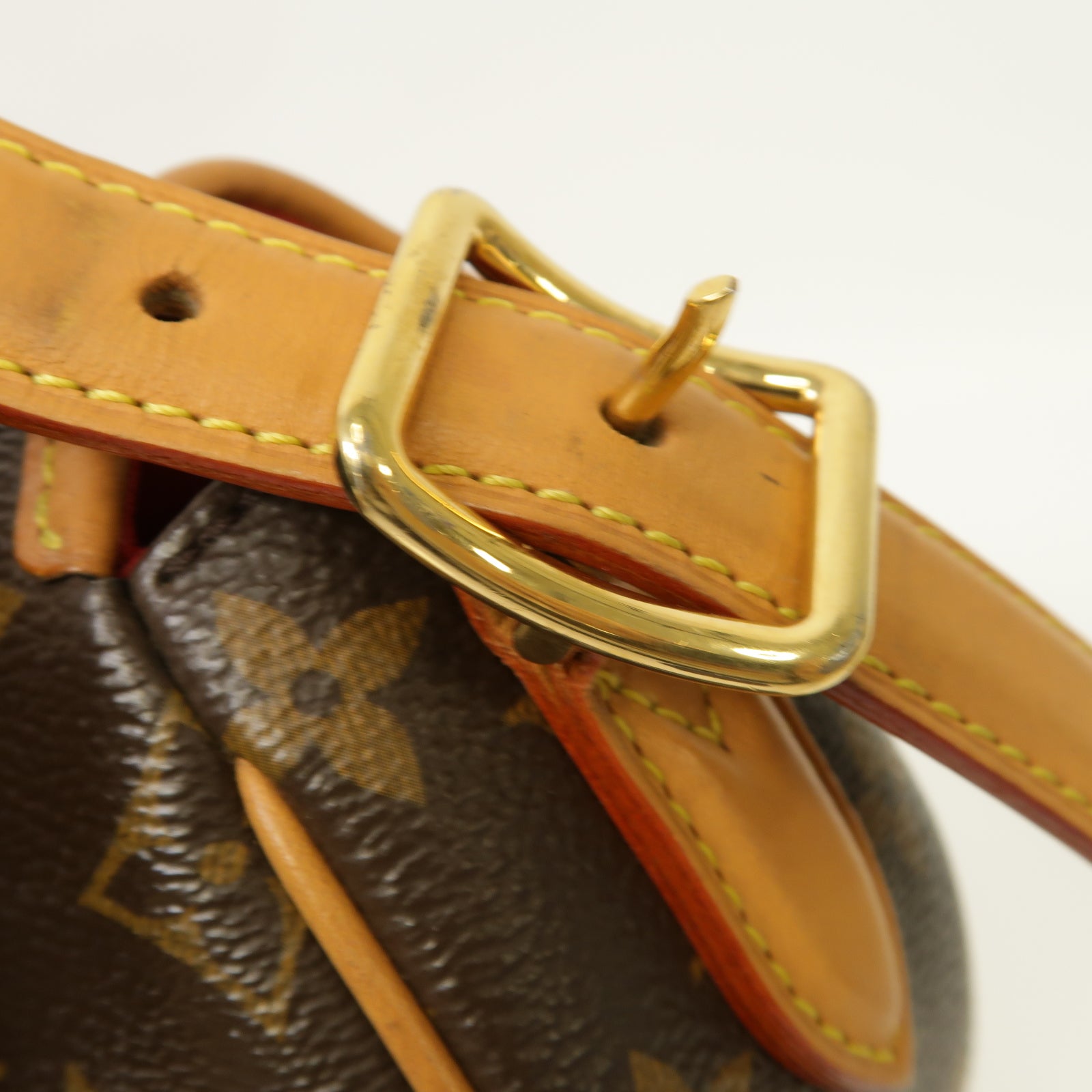 LOUIS VUITTON 【激減優惠】Monogram Tambourine金扣肩背袋棕色