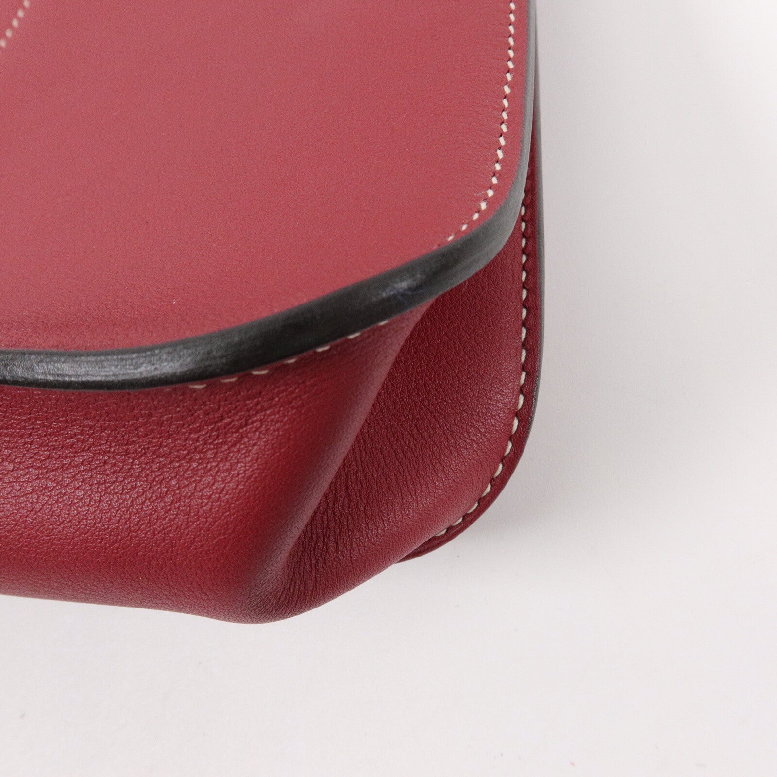HERMES Swift皮革Mini Halzan手挽肩背兩用袋Rouge Grenat