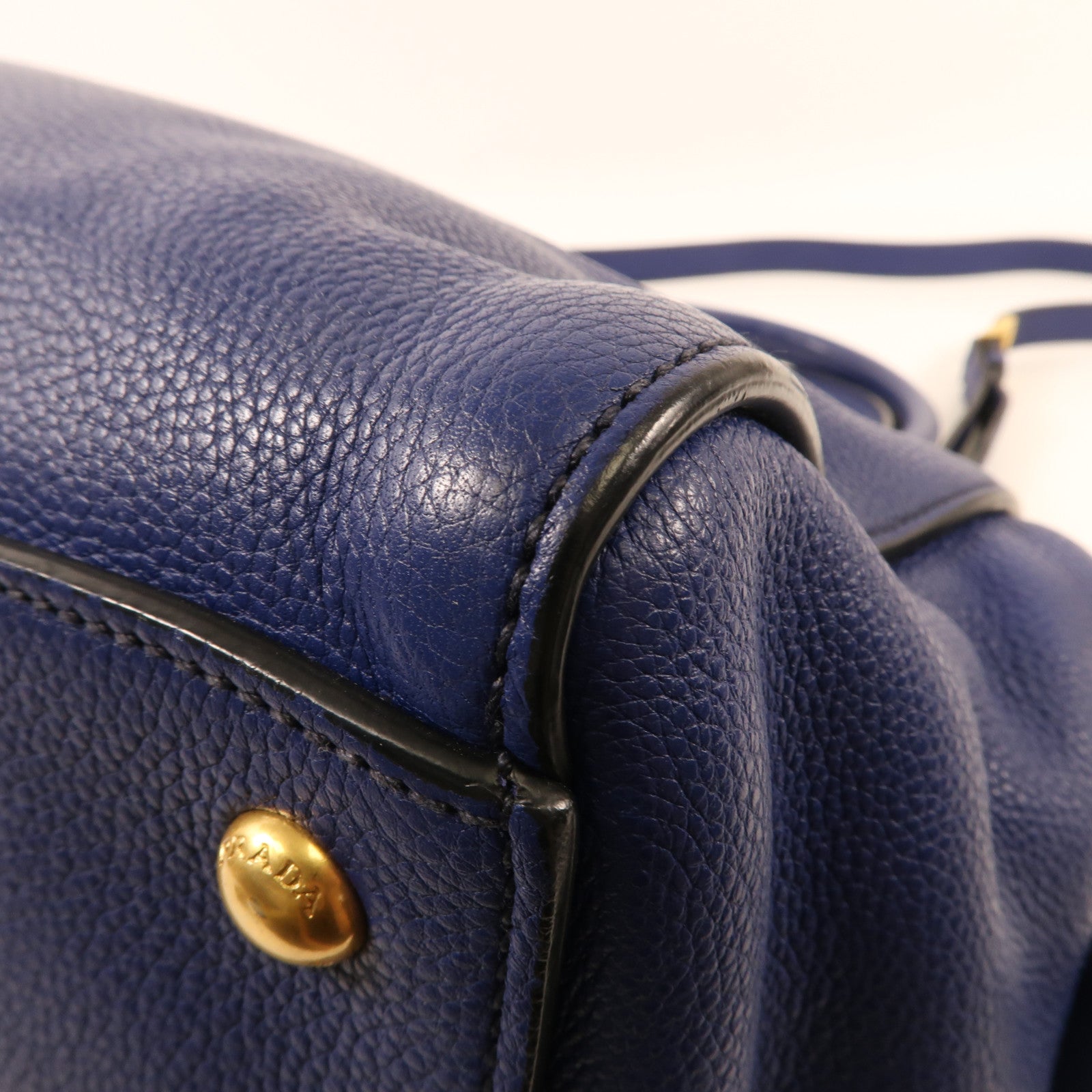 PRADA 牛皮皮革2 way Shoulder金扣手挽肩背兩用袋