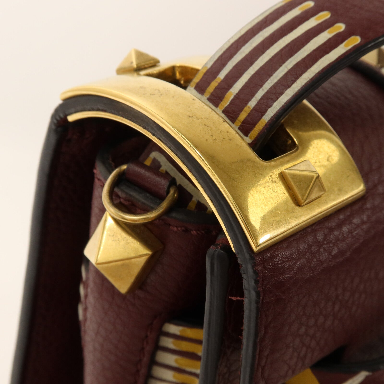 Valentino 牛皮皮革Primitive My Rockstud手挽肩背兩用袋