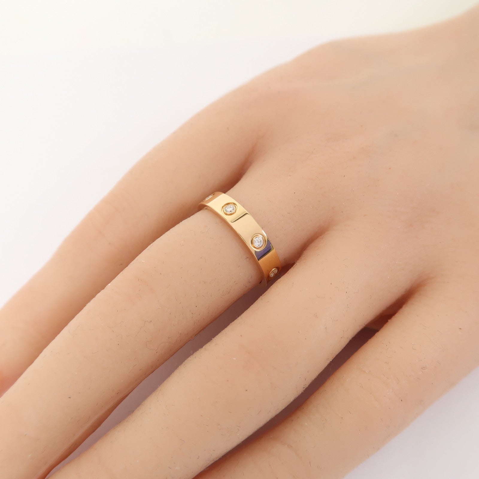 CARTIER 18K玫瑰金Love Ring Mini戒指US#7 #55