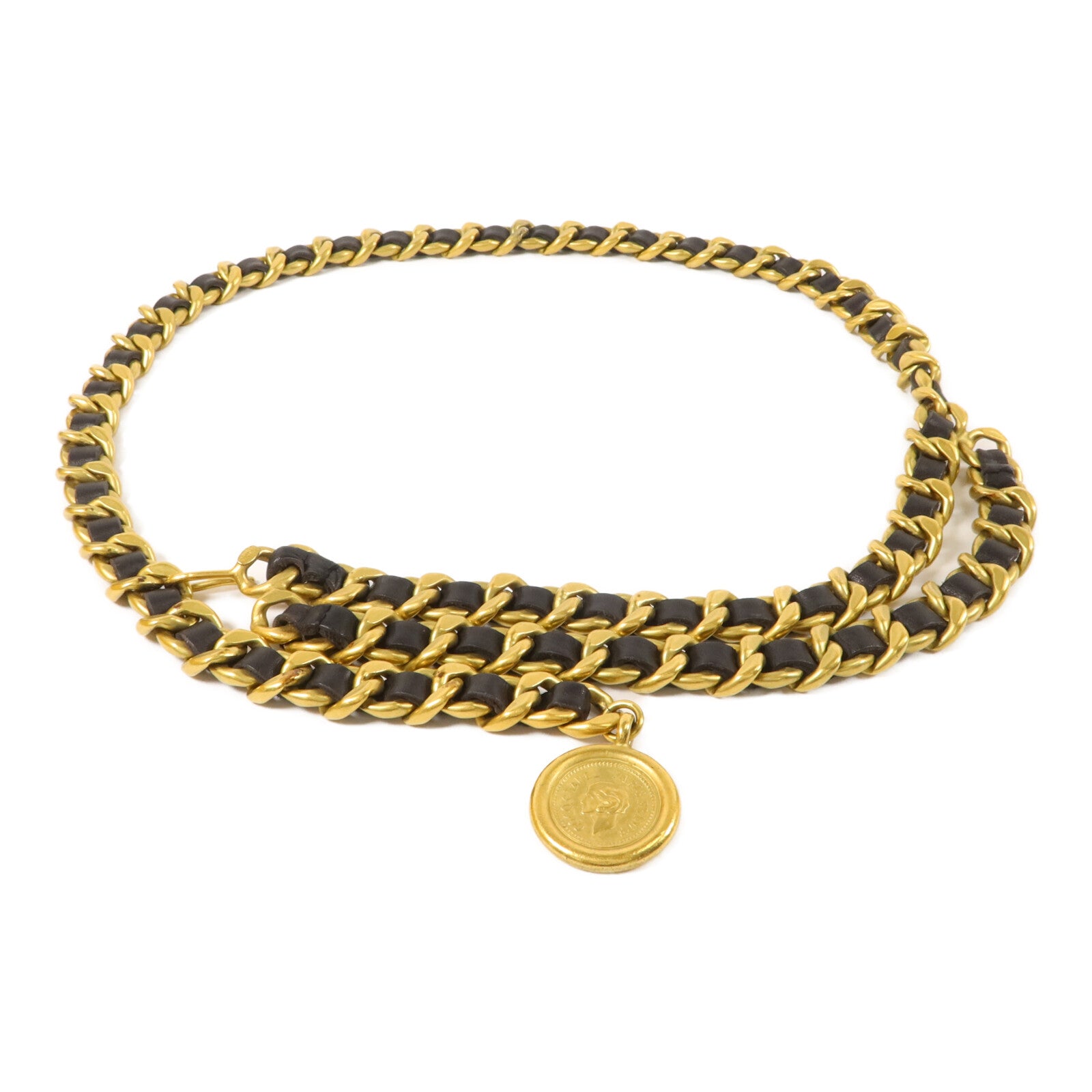 CHANEL 羊皮皮革/金屬Vintage Chain Belt腰帶