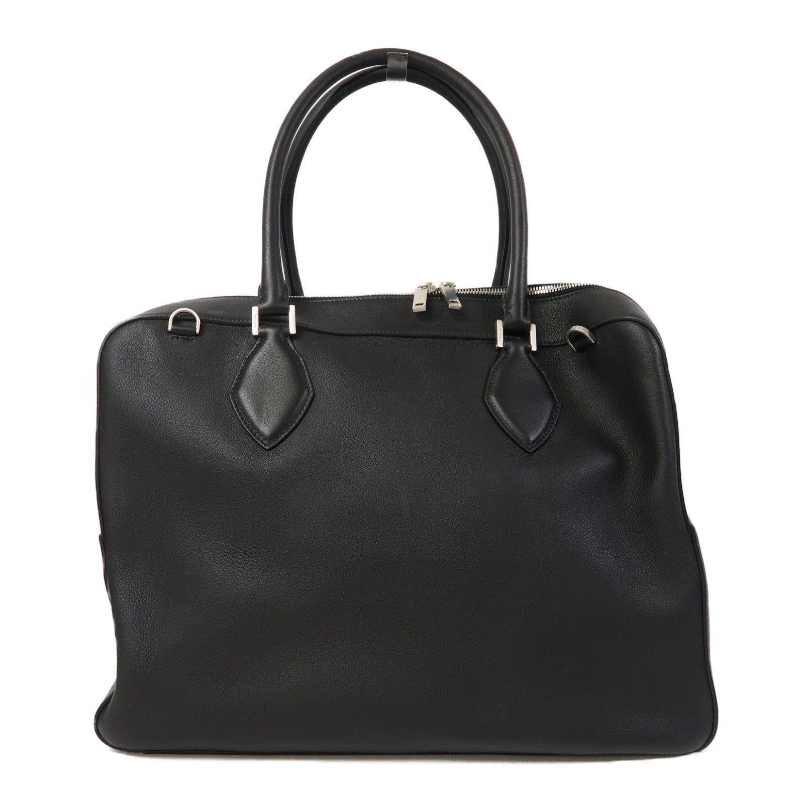 Salvatore Ferragamo 皮革2 Way Shoulder銀扣手挽肩背兩用袋黑色