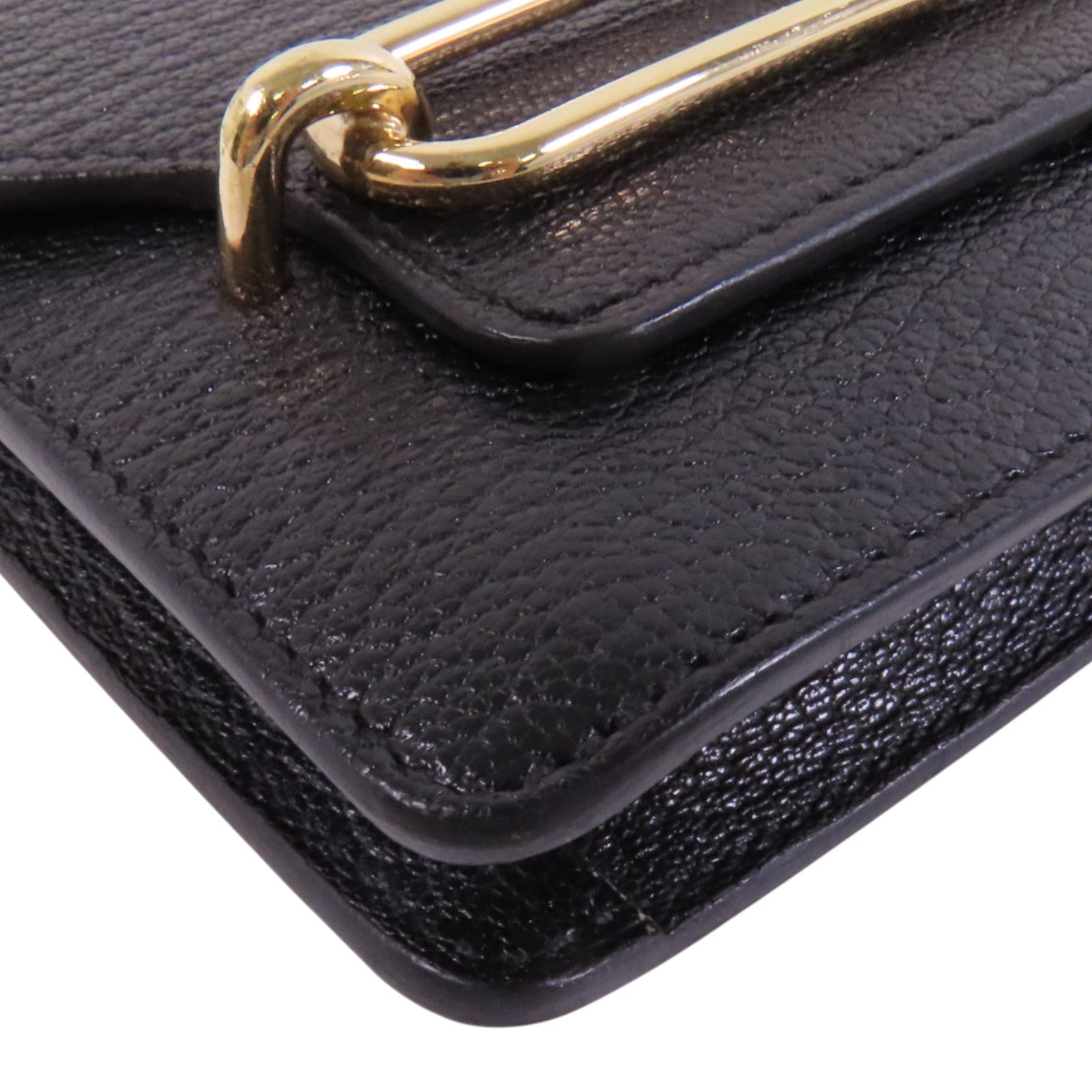 HERMES Chevre皮革Roulis Slim金扣短錢包