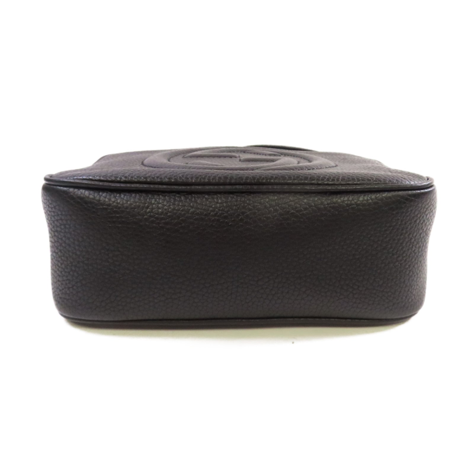 GUCCI 牛皮皮革Soho Disco Shoulder Bag金扣肩背袋黑色
