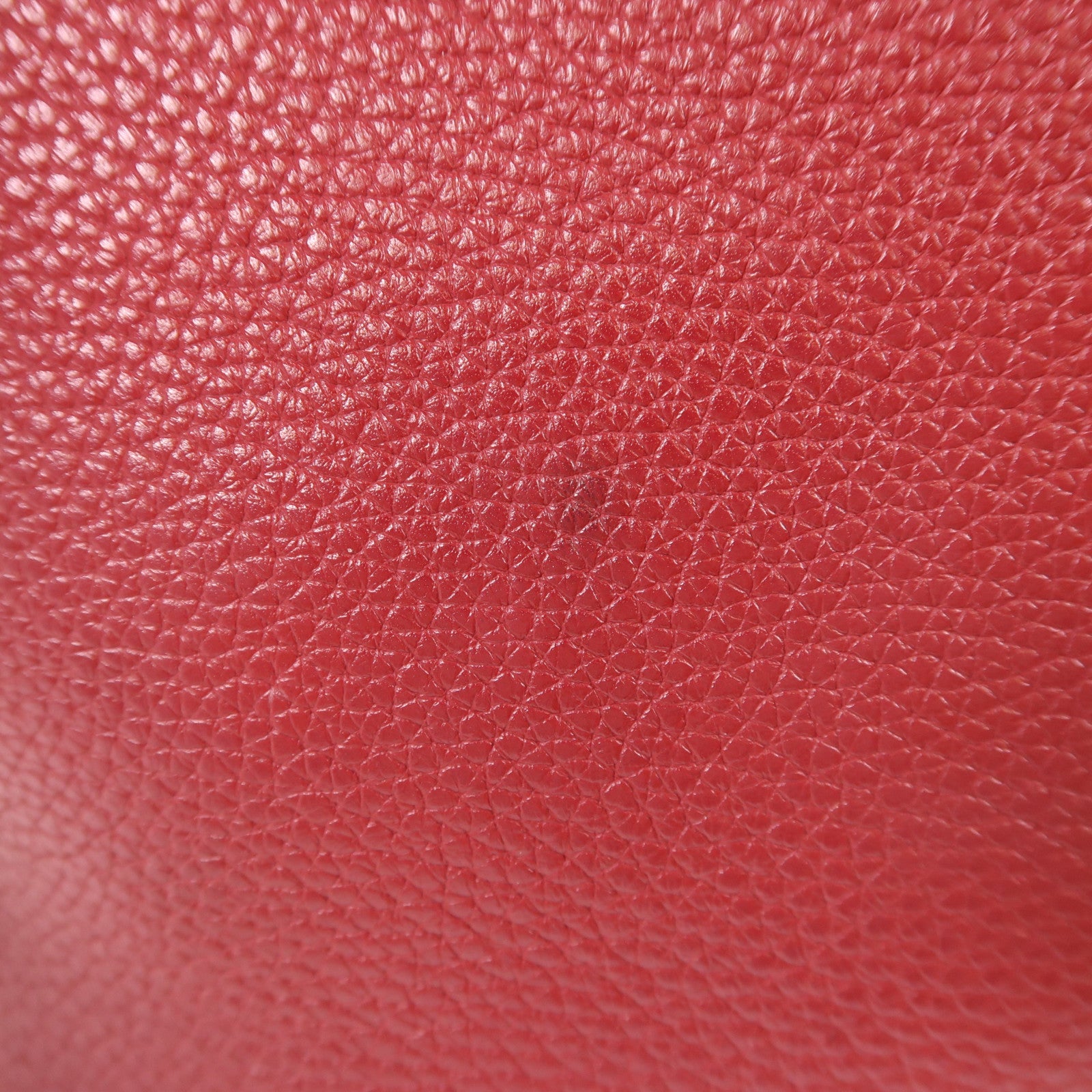 HERMES Clemence皮革Picotin PM手挽袋銀扣Rouge Grenat