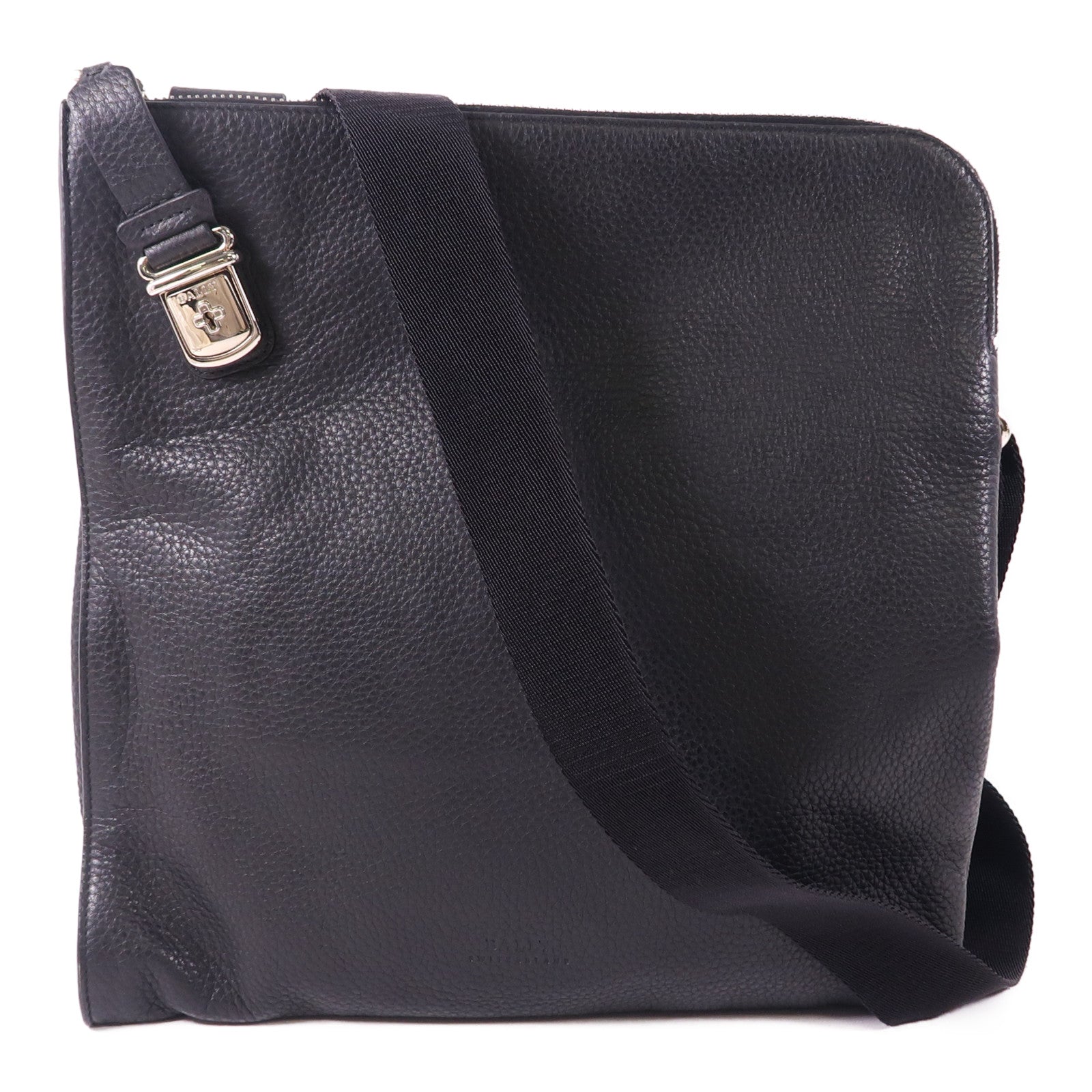 BALLY 牛皮皮革Shoulder Bag銀扣肩背袋