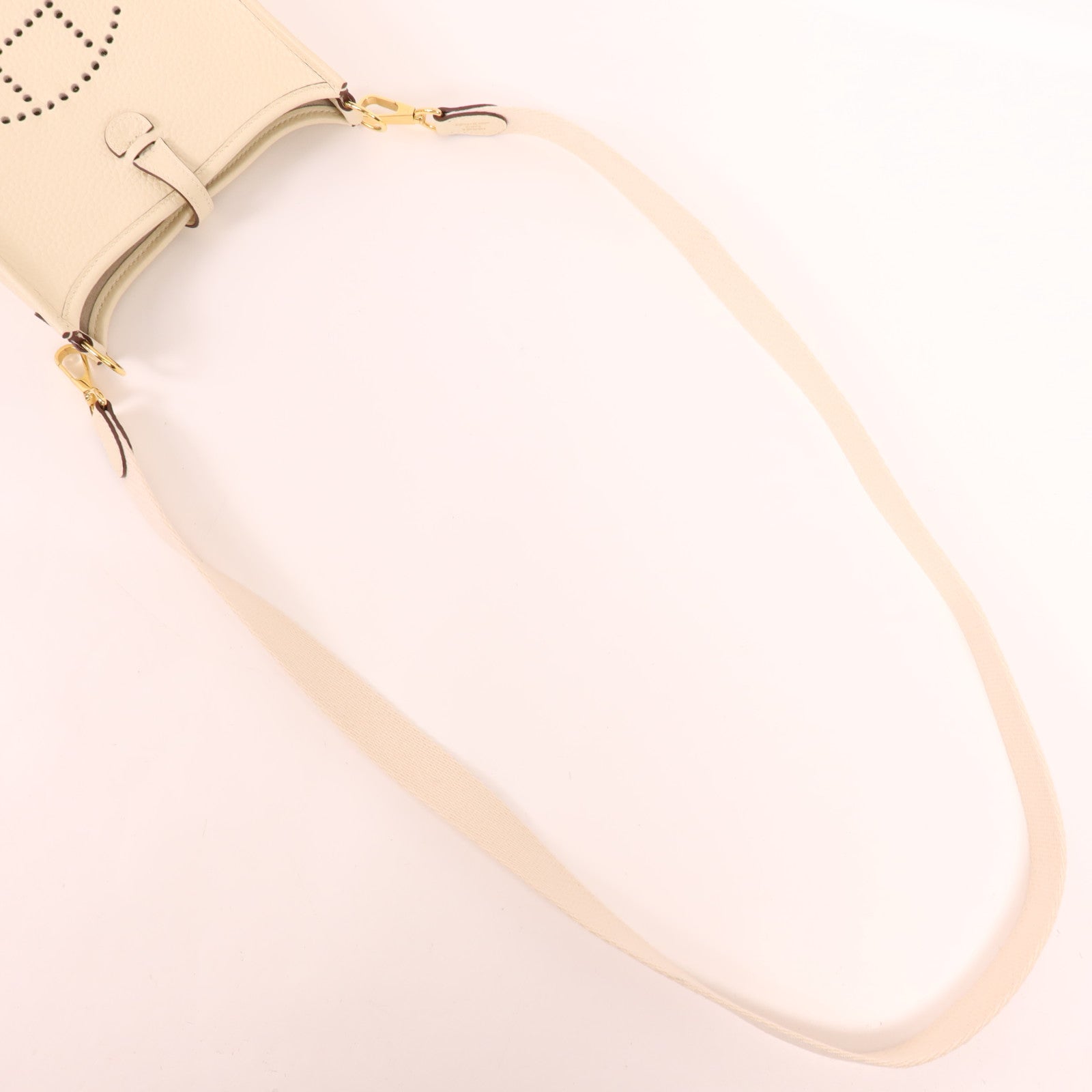 HERMES Clemence皮革Evelyne TPM金扣肩背袋Nata